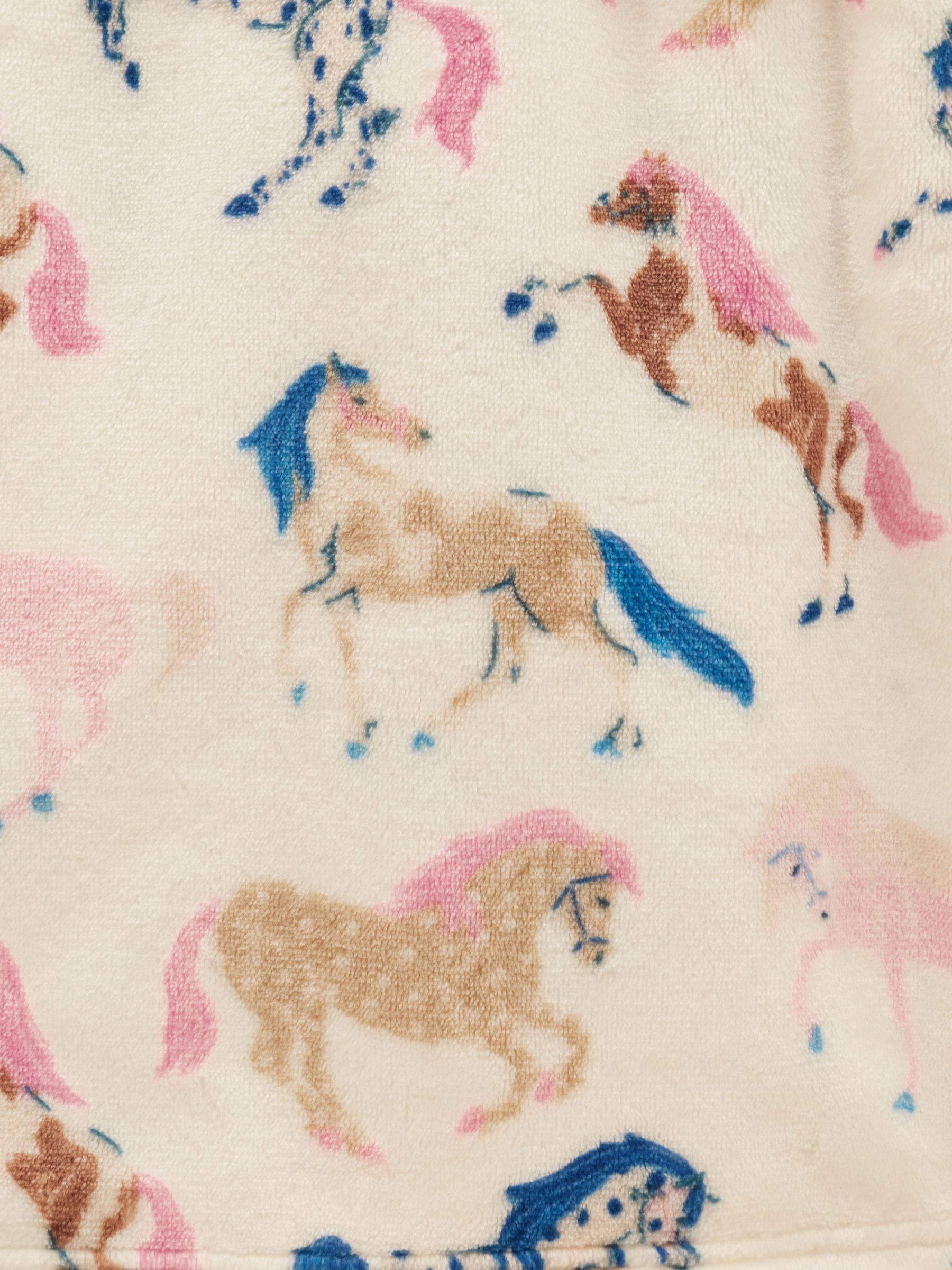 Girls' Snug Cream Horse Dressing Gown - Image 5 of 5