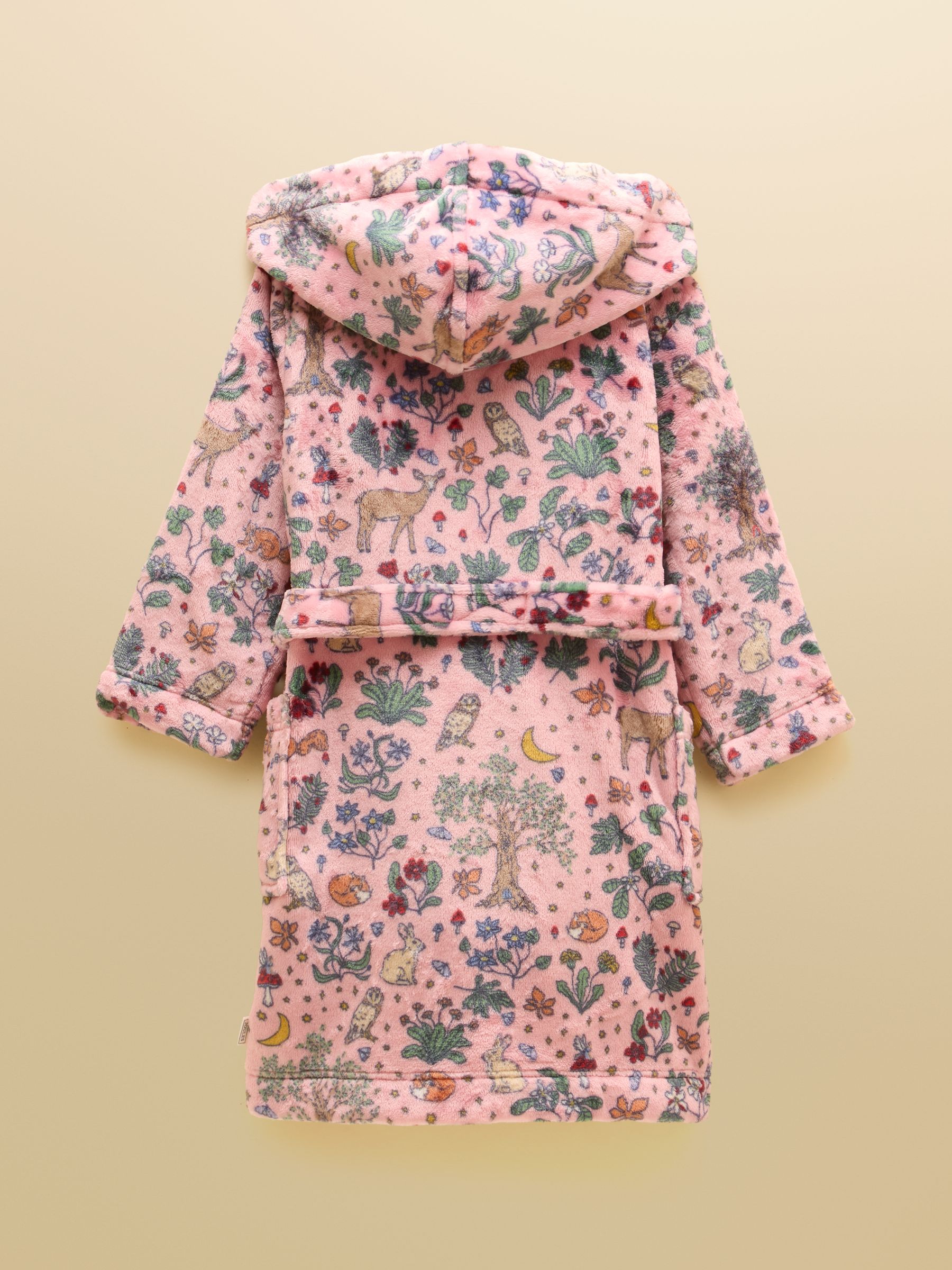 Girls' Snug Pink Woodland Dressing Gown - Image 2 of 4 Girls' Snug Pink Woodland Dressing Gown - Image 2 of 4
