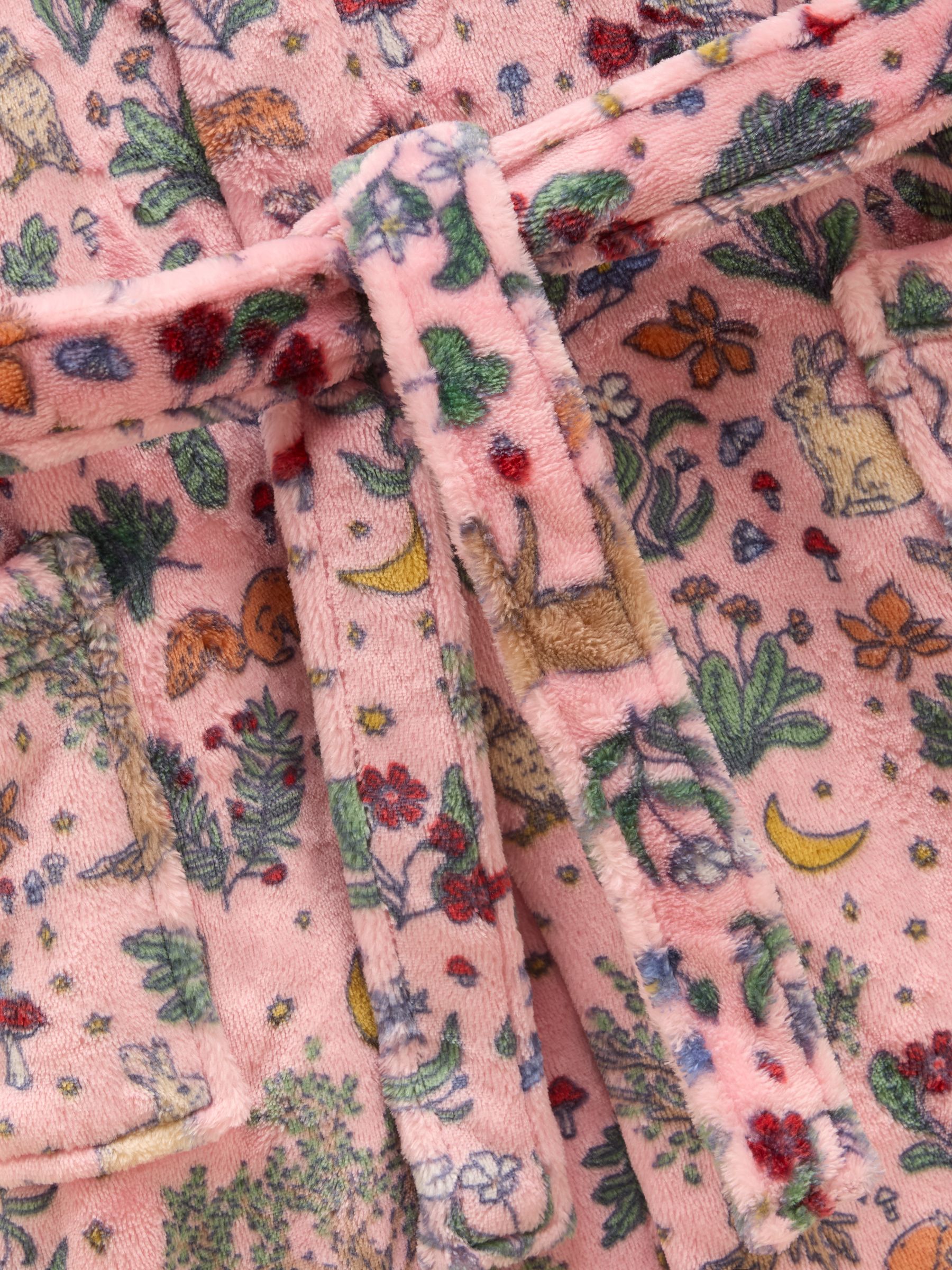 Girls' Snug Pink Woodland Dressing Gown - Image 4 of 4 Girls' Snug Pink Woodland Dressing Gown - Image 4 of 4