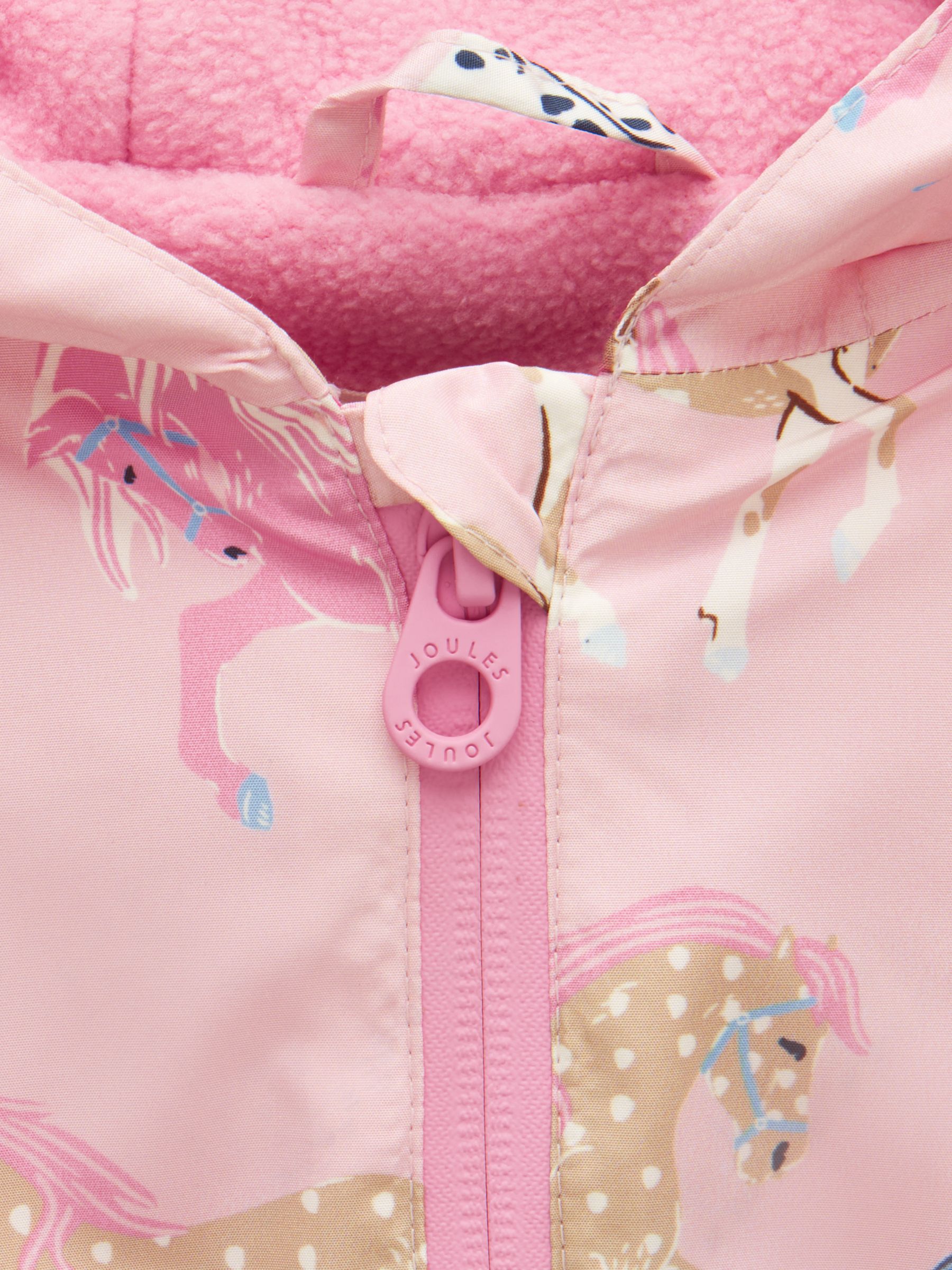 Girls' Raindrop Pink Horse Waterproof Packaway Puddlesuit - Image 3 of 5