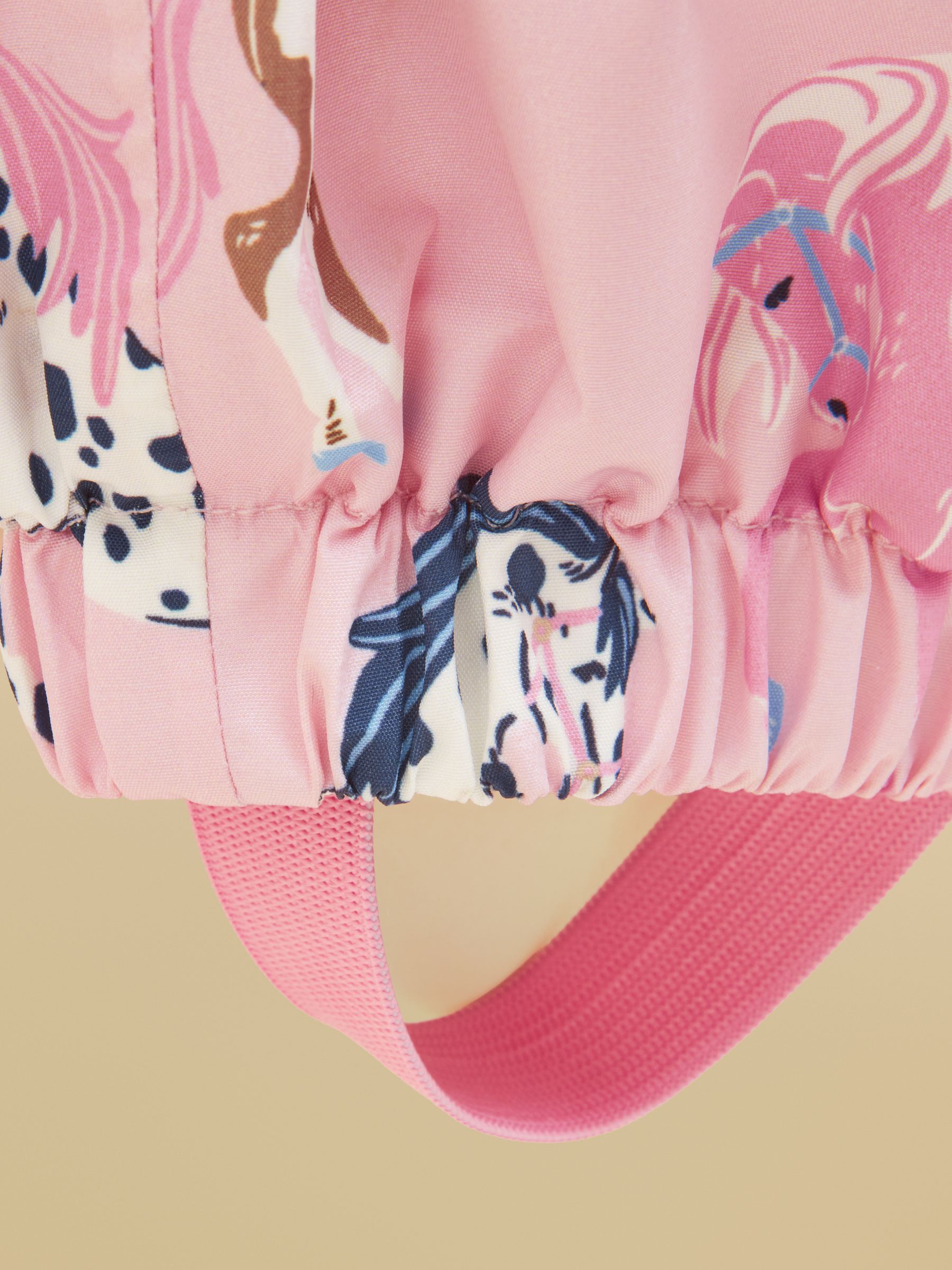 Girls' Raindrop Pink Horse Waterproof Packaway Puddlesuit - Image 4 of 5
