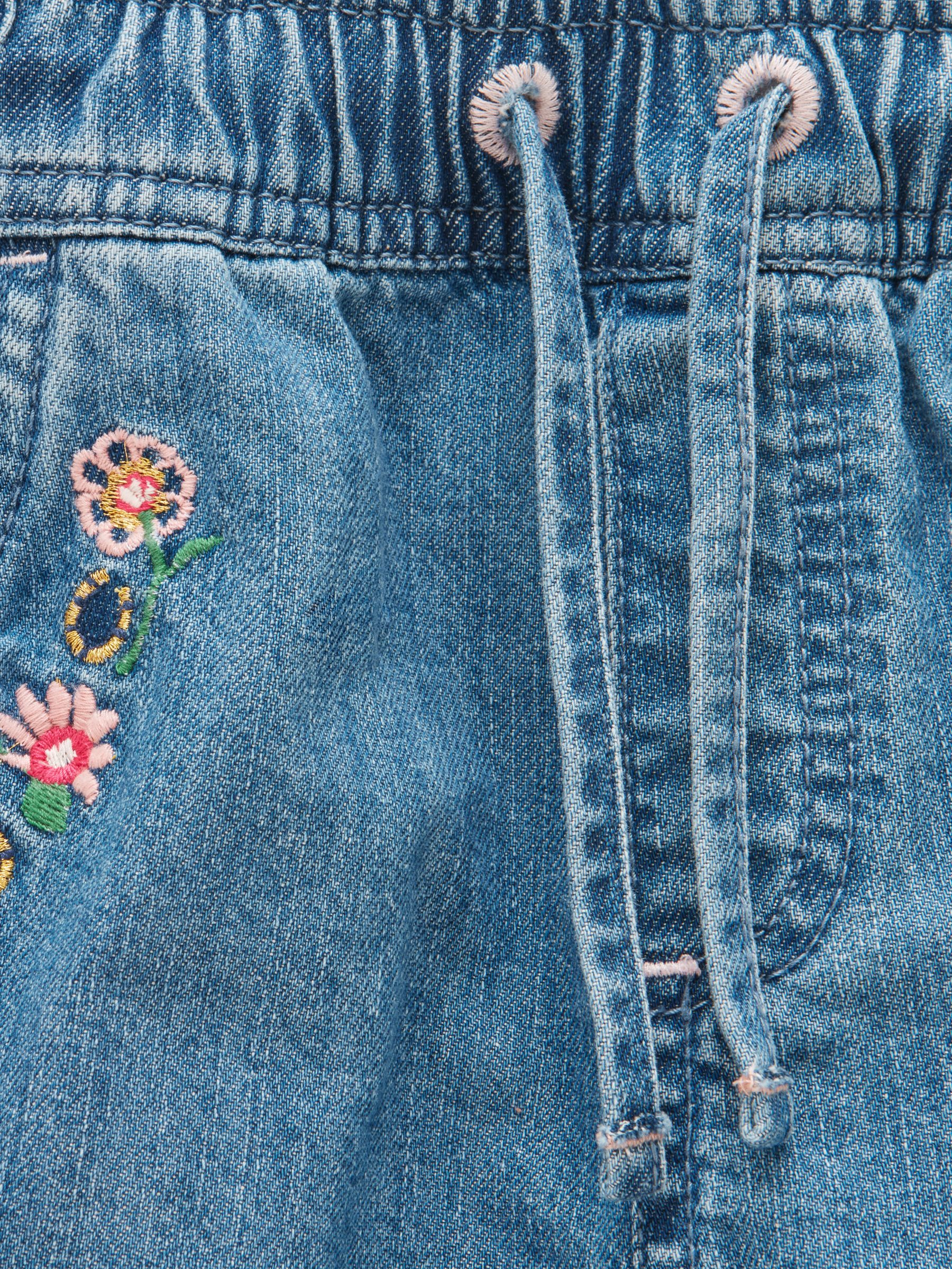 Girls' Josie Blue Denim Pull On Jeans - Image 5 of 5