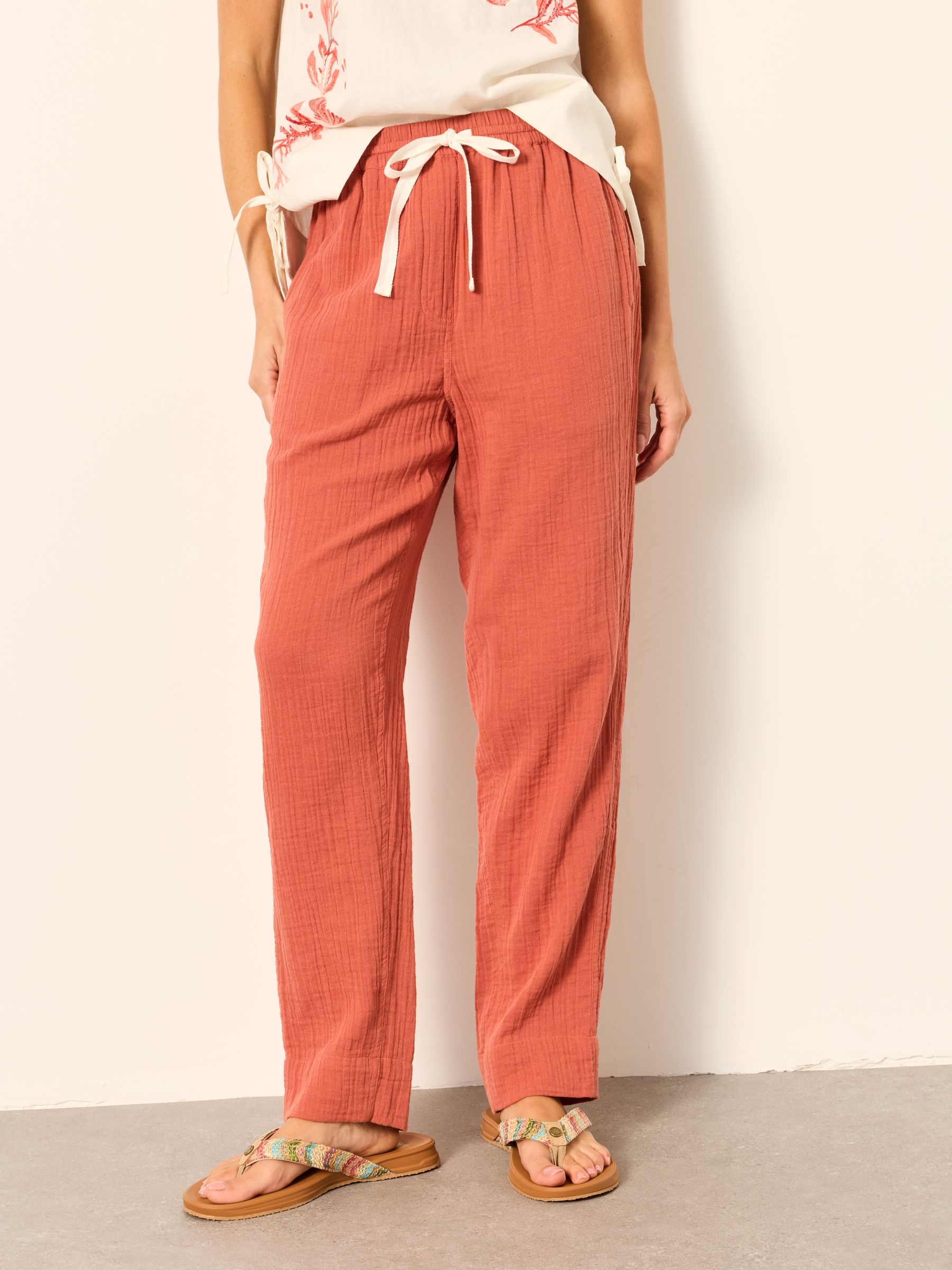 Charlie Rust Brown Tapered Trousers - Image 1 of 6