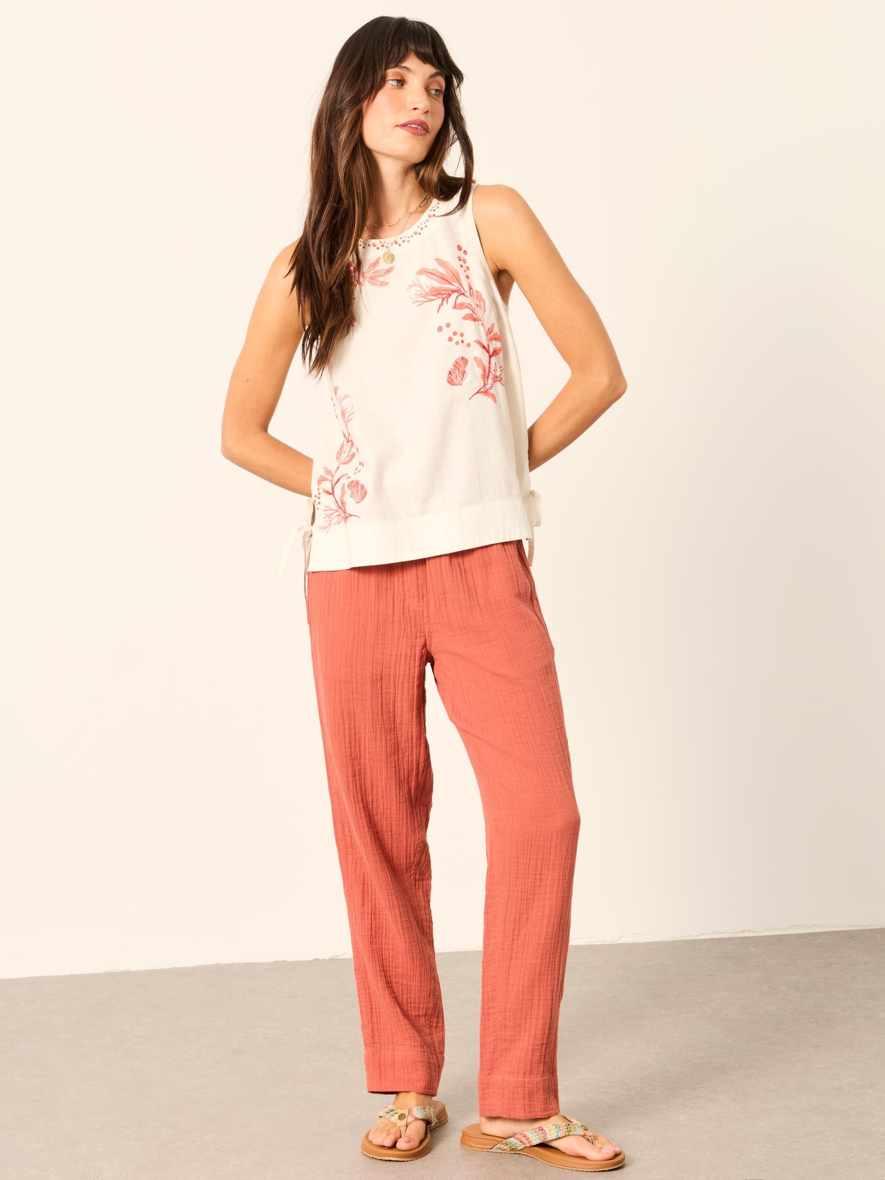 Charlie Rust Brown Tapered Trousers - Image 3 of 6