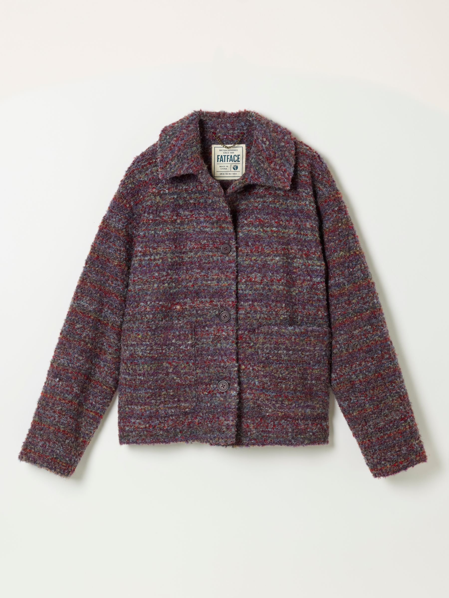 Faye Space Dye Plum Purple Short Jacket - Image 6 of 6
