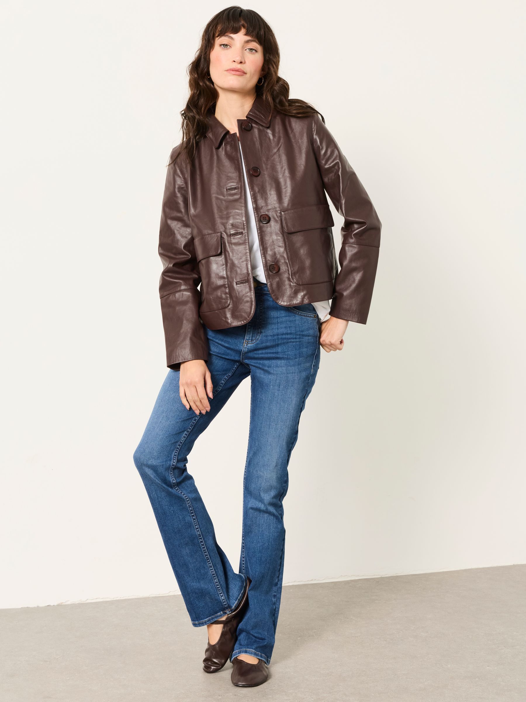 Eliza Plum Purple Leather Jacket - Image 4 of 5
