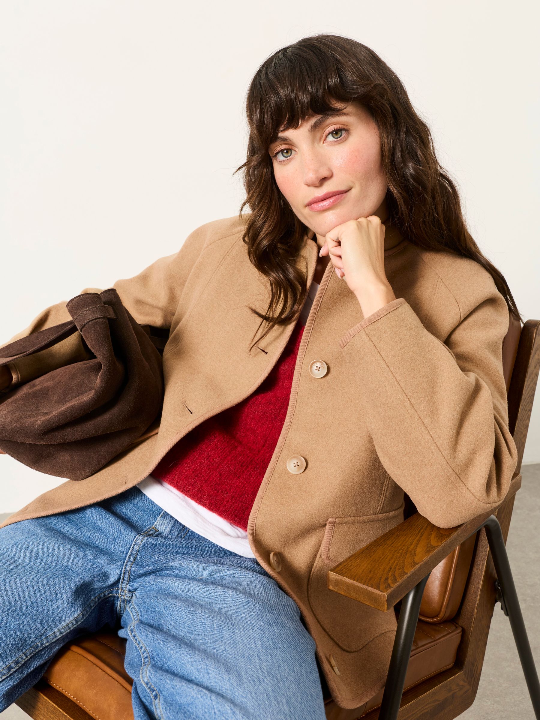 Orla Tan Brown Wool Jacket - Image 6 of 7