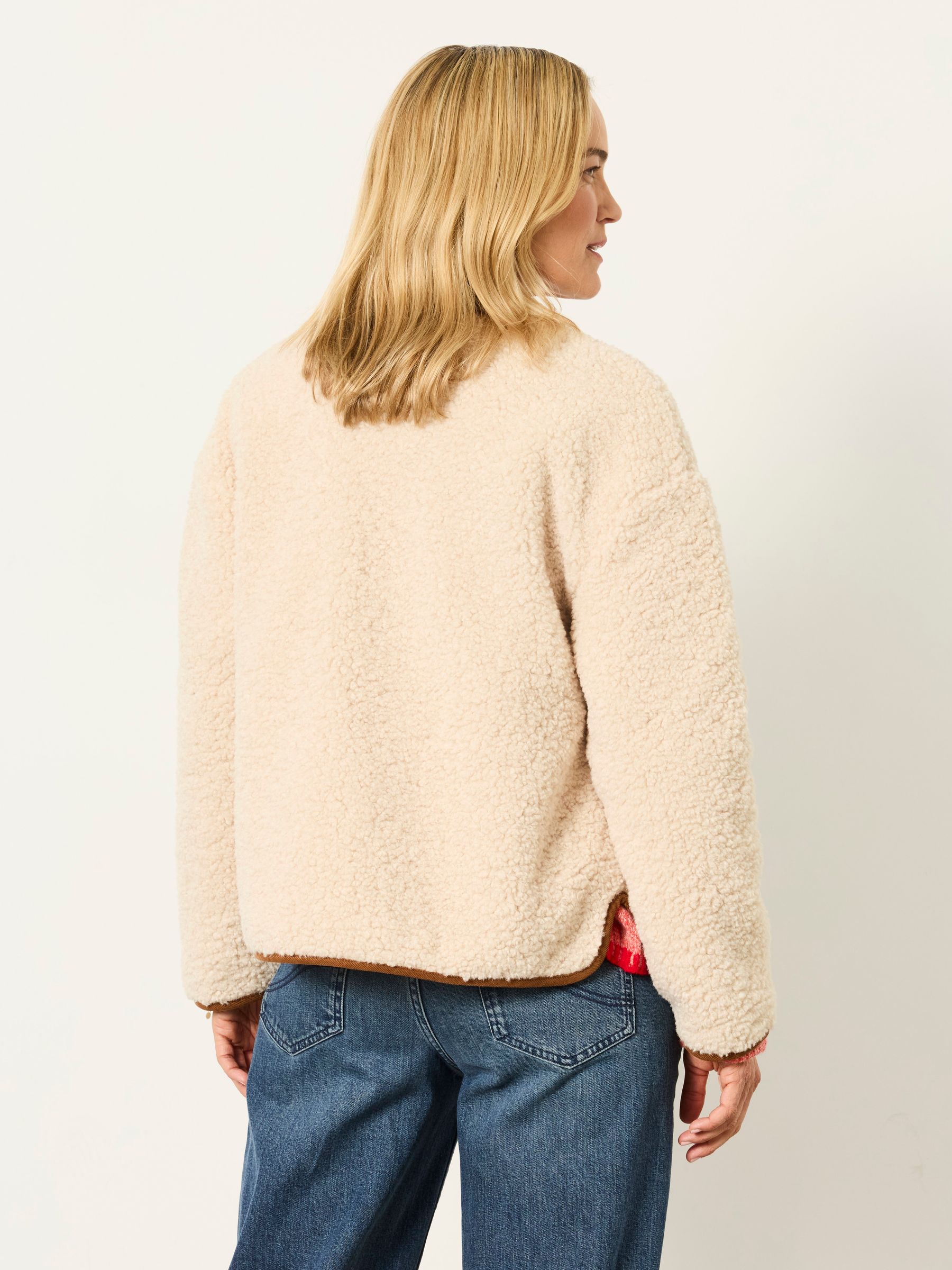 Willow Cream Borg Fleece Jacket - Image 2 of 6