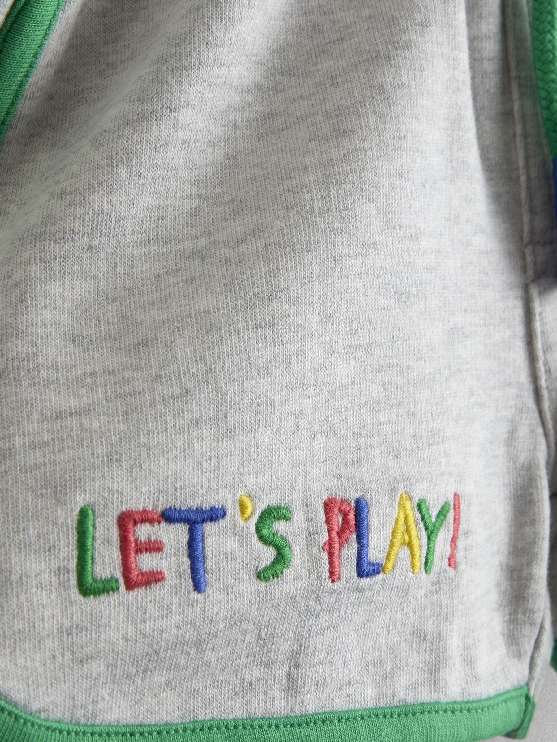 Grey Marl 2-Piece Sport Appliqué Sweatshirt & Shorts Set - Image 8 of 8