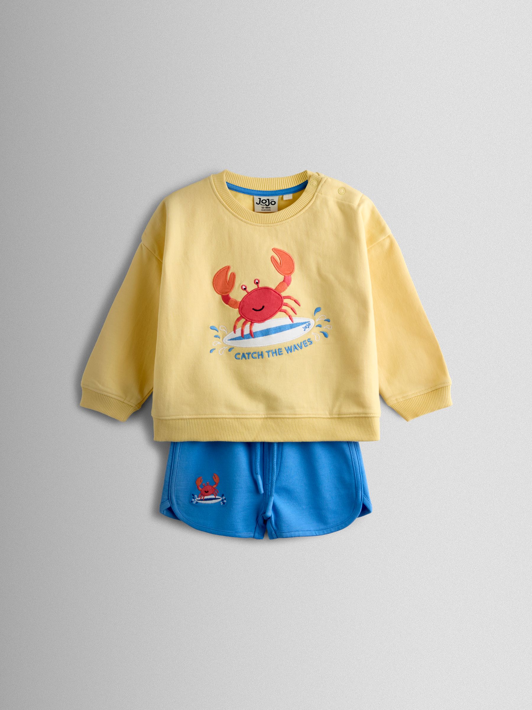 Yellow Crab 2-Piece Sweatshirt & Shorts Set - Image 1 of 7