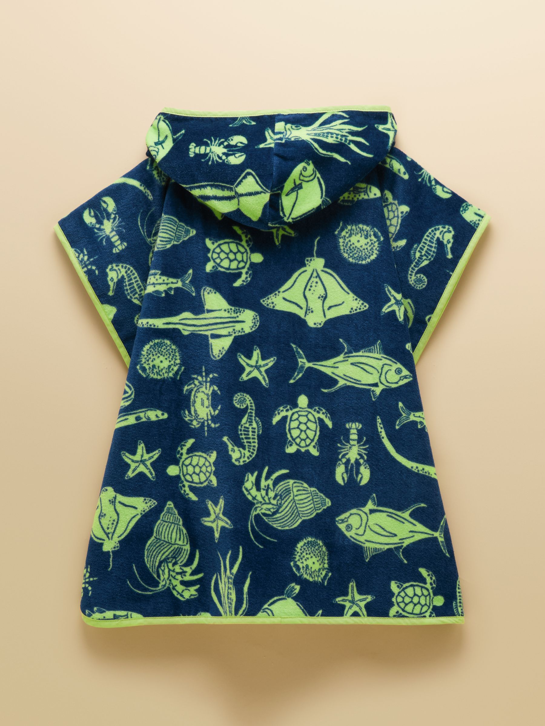 Boys' Decker Blue Towelling Poncho - Image 2 of 5