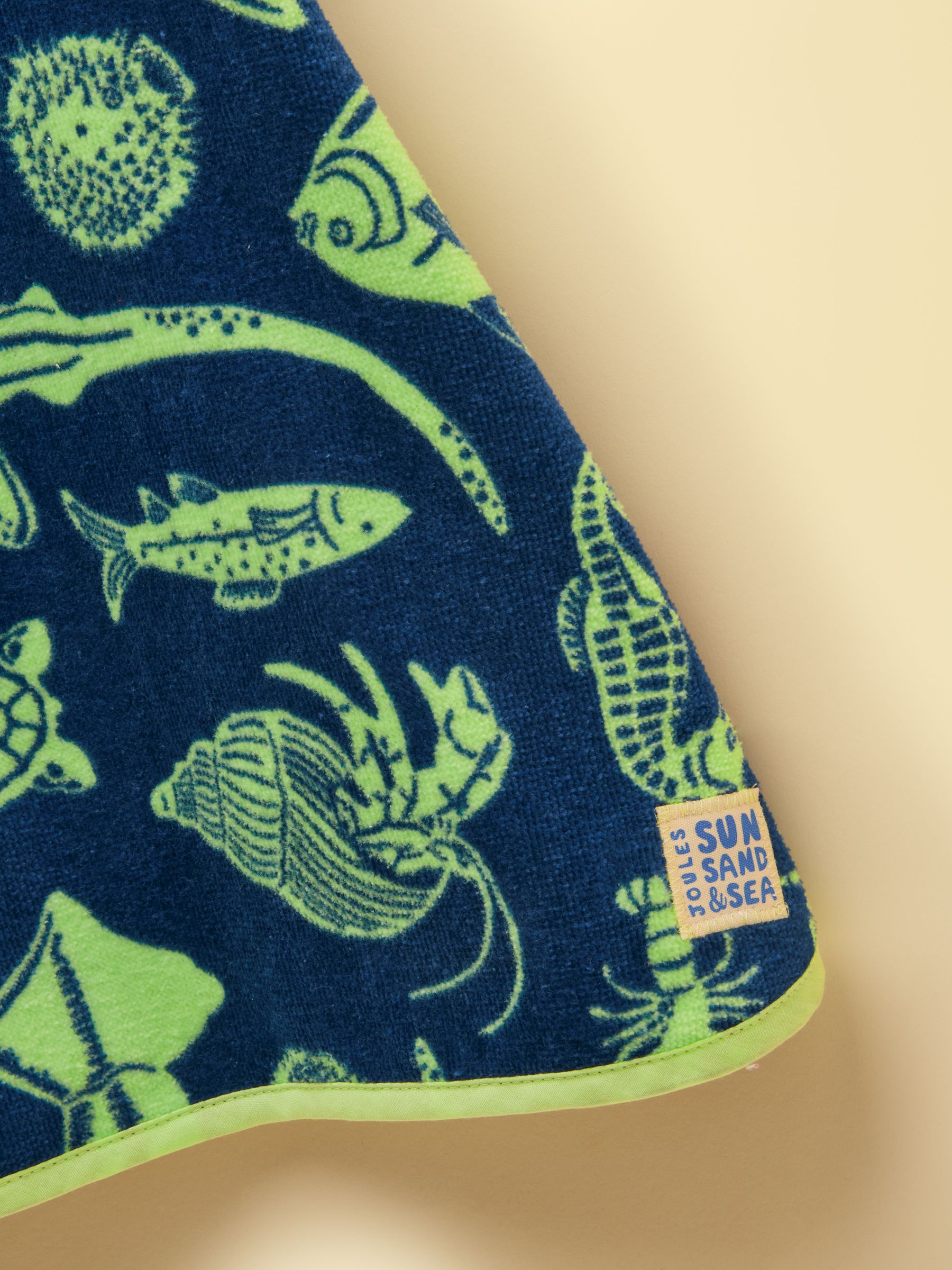 Boys' Decker Blue Towelling Poncho - Image 3 of 5