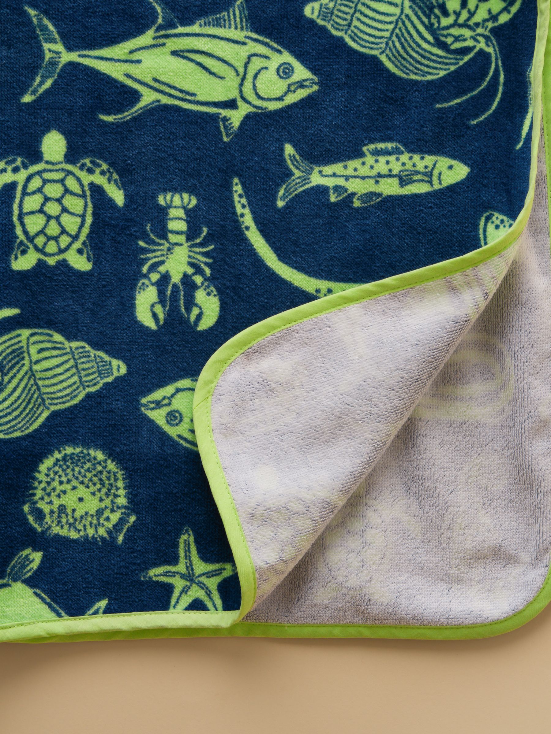 Boys' Decker Blue Towelling Poncho - Image 5 of 5