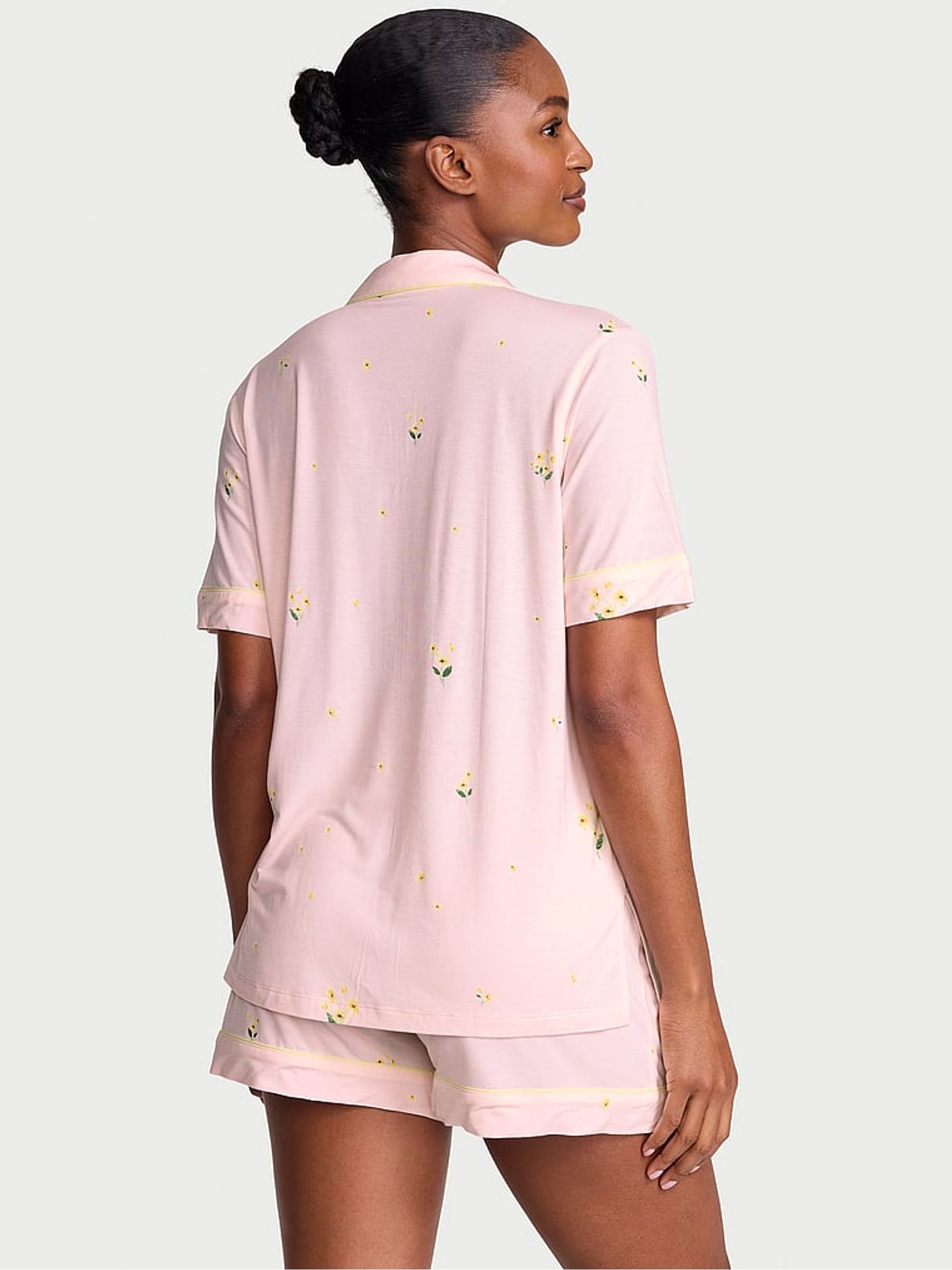 Ballet Pink Floral Modal Short Pyjamas Set - Image 2 of 2