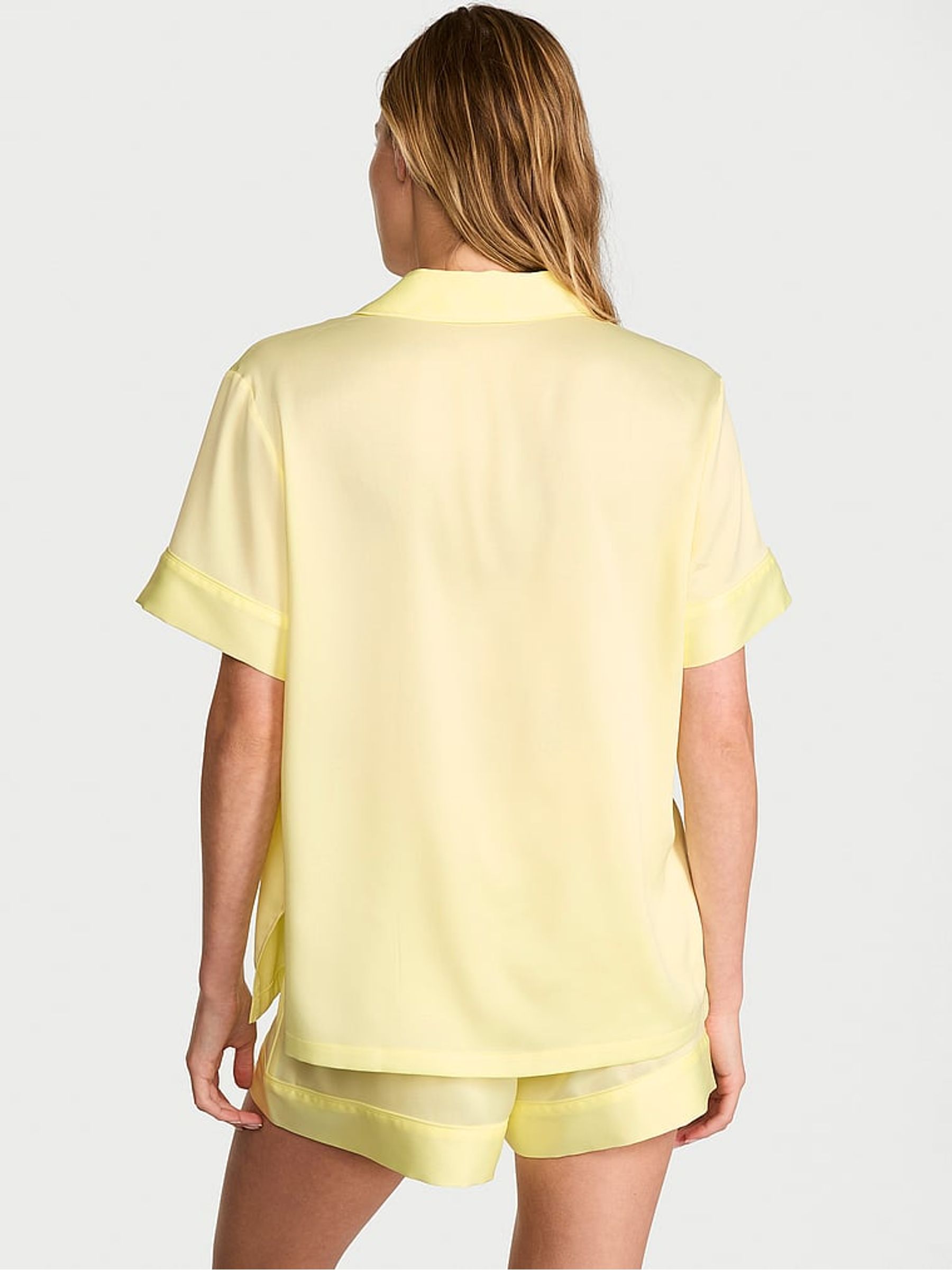 Lemonade Yellow Satin Short Pyjamas Set - Image 2 of 2