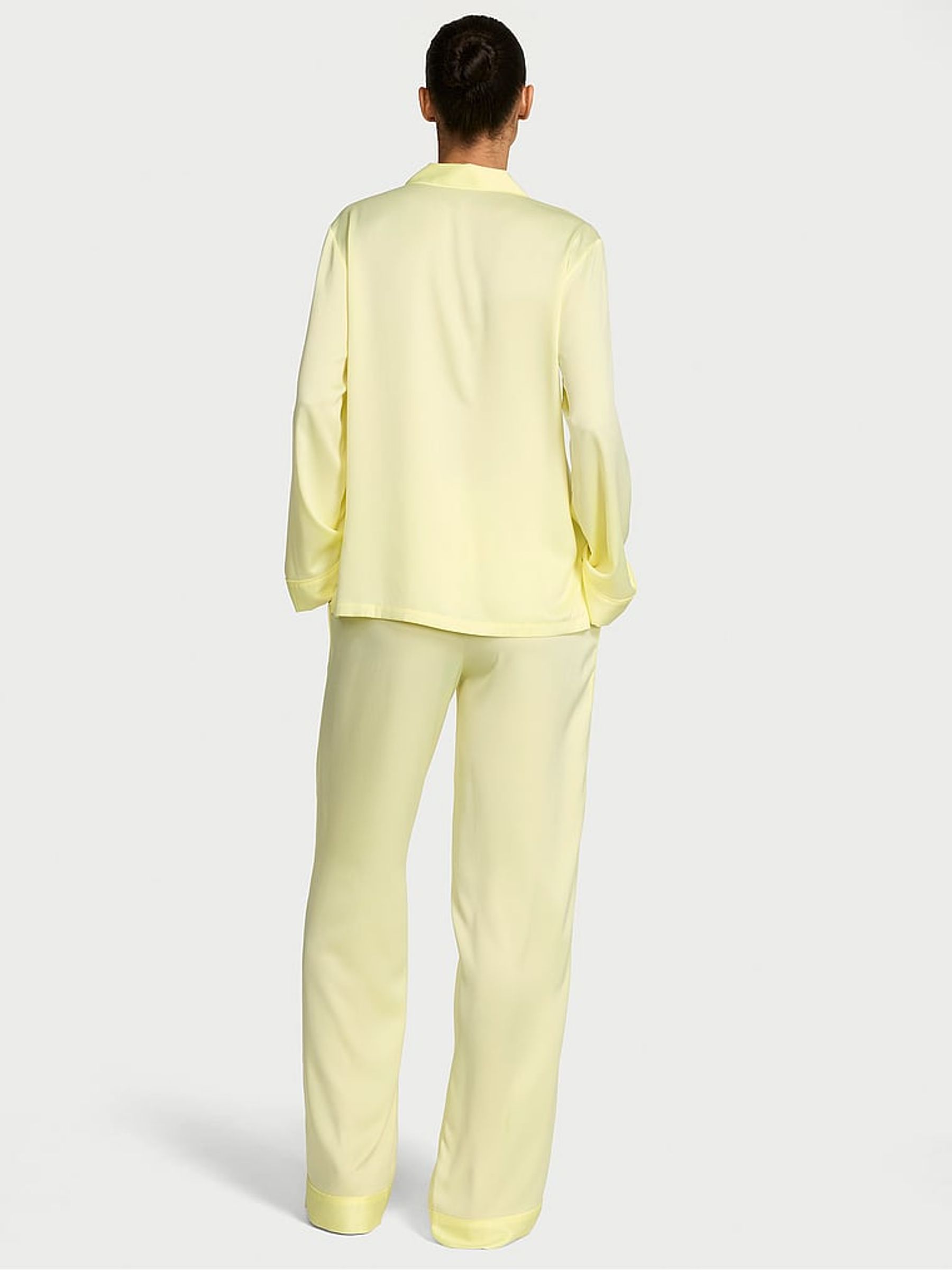 Lemonade Yellow Satin Long Pyjamas Set - Image 2 of 3