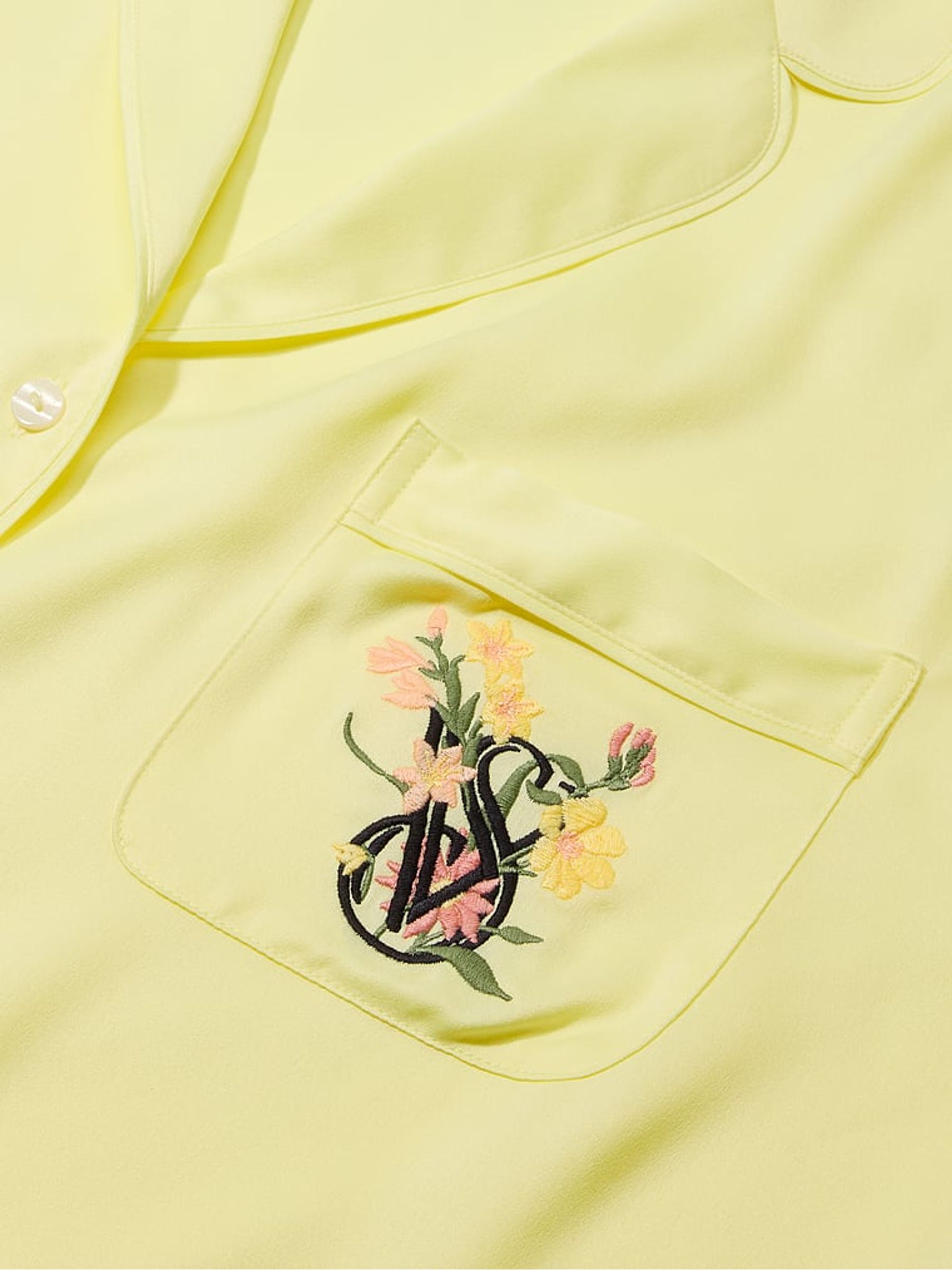 Lemonade Yellow Satin Long Pyjamas Set - Image 3 of 3