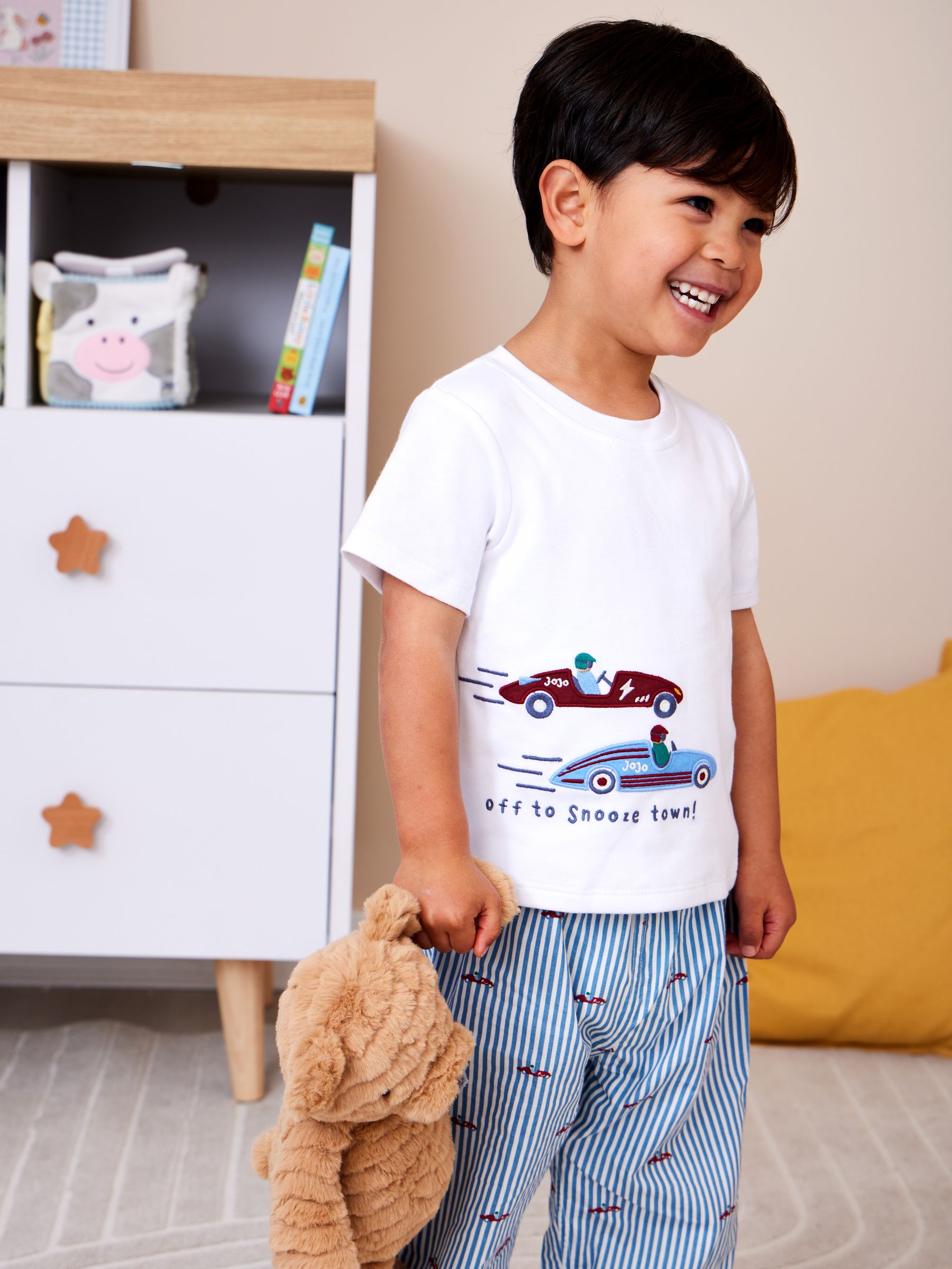 Blue Car Woven Jersey Mix Pyjamas - Image 1 of 8