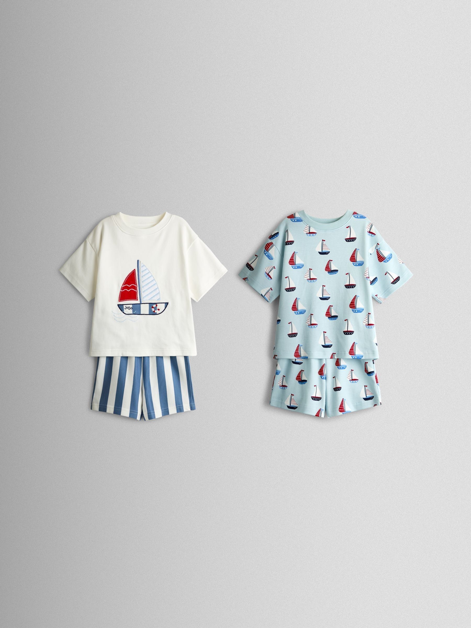 Blue 2-Pack Short Jersey Pyjamas - Image 1 of 11