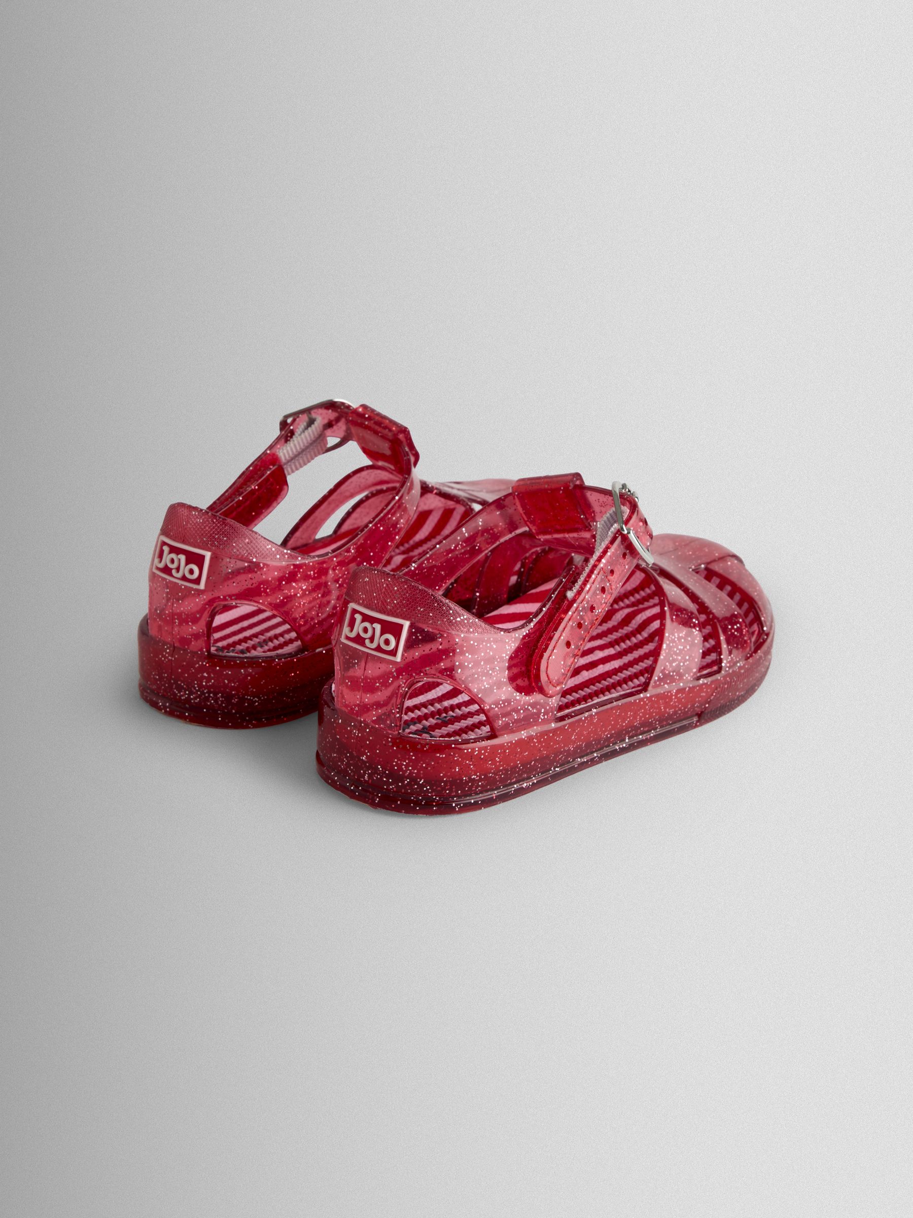 Red Glitter Jelly Sandals - Image 2 of 4 Red Glitter Jelly Sandals - Image 2 of 4