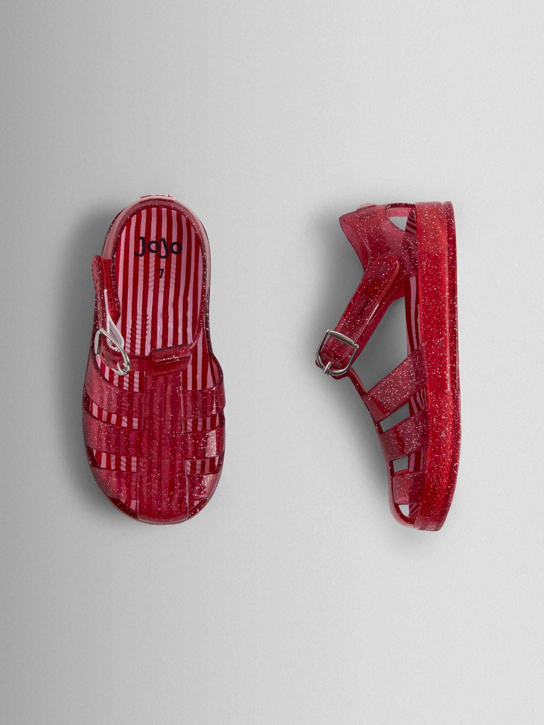Red Glitter Jelly Sandals - Image 3 of 4