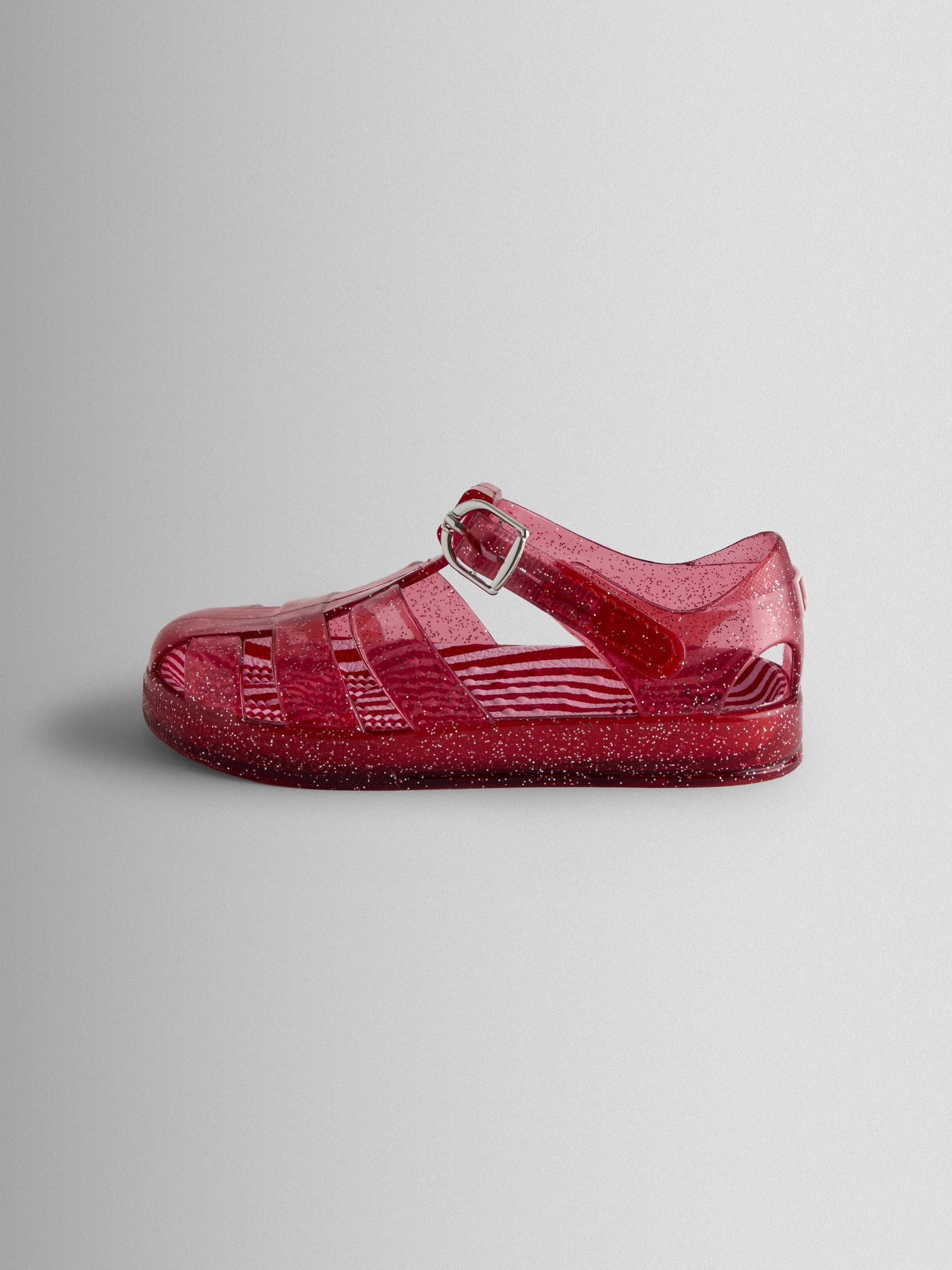 Red Glitter Jelly Sandals - Image 4 of 4