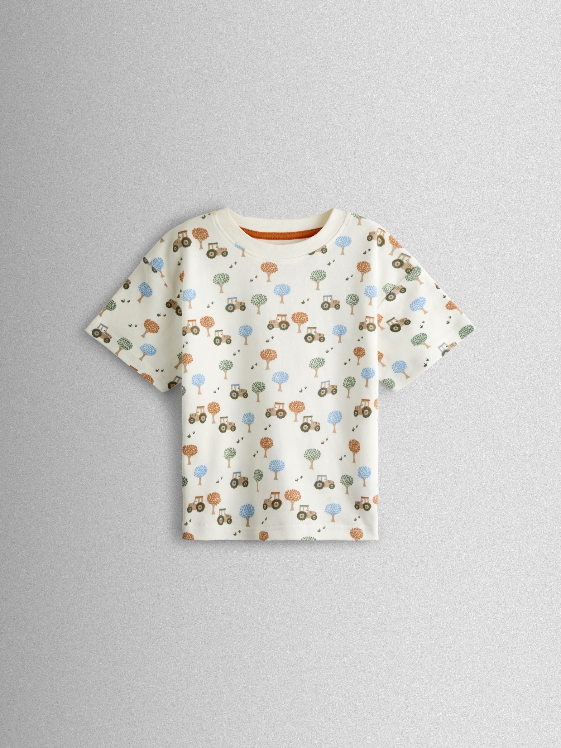 Blue Tractor Appliqué 2-Pack Pyjamas - Image 6 of 12