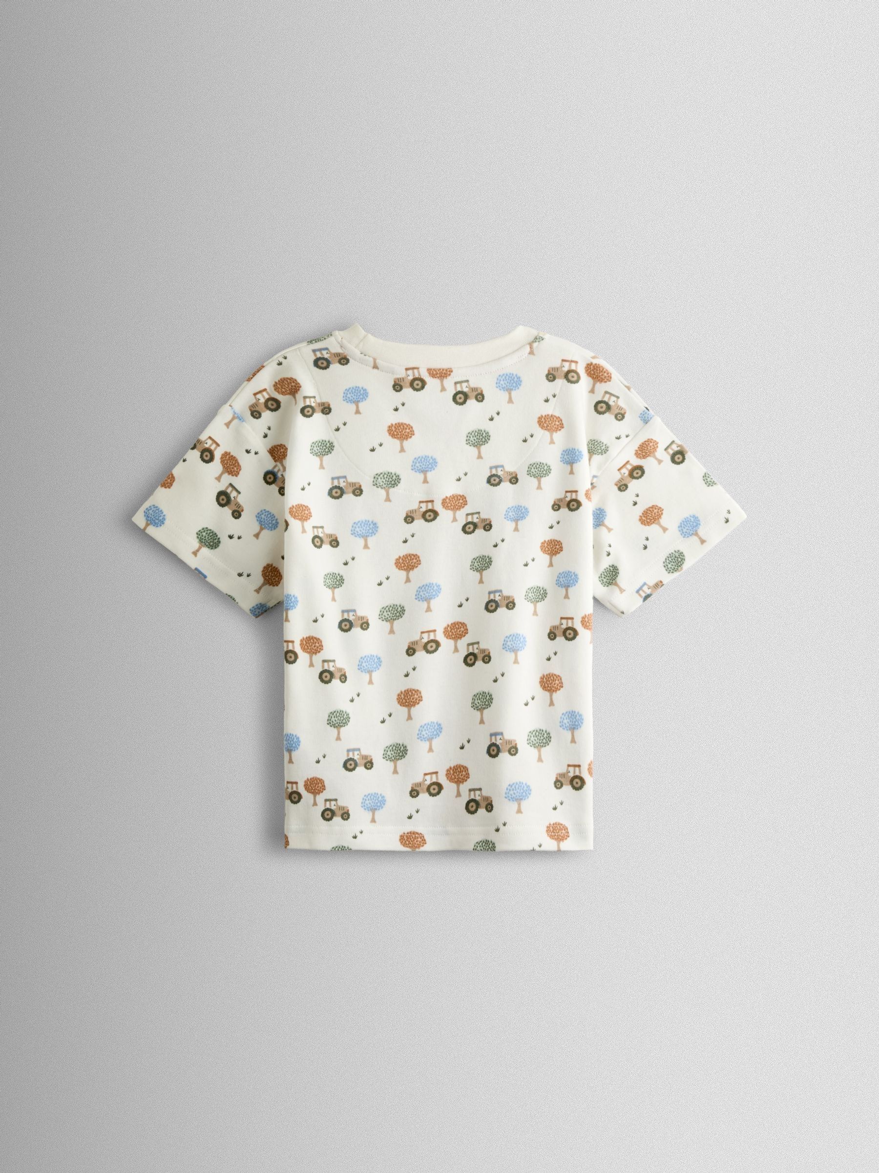 Blue Tractor Appliqué 2-Pack Pyjamas - Image 7 of 12