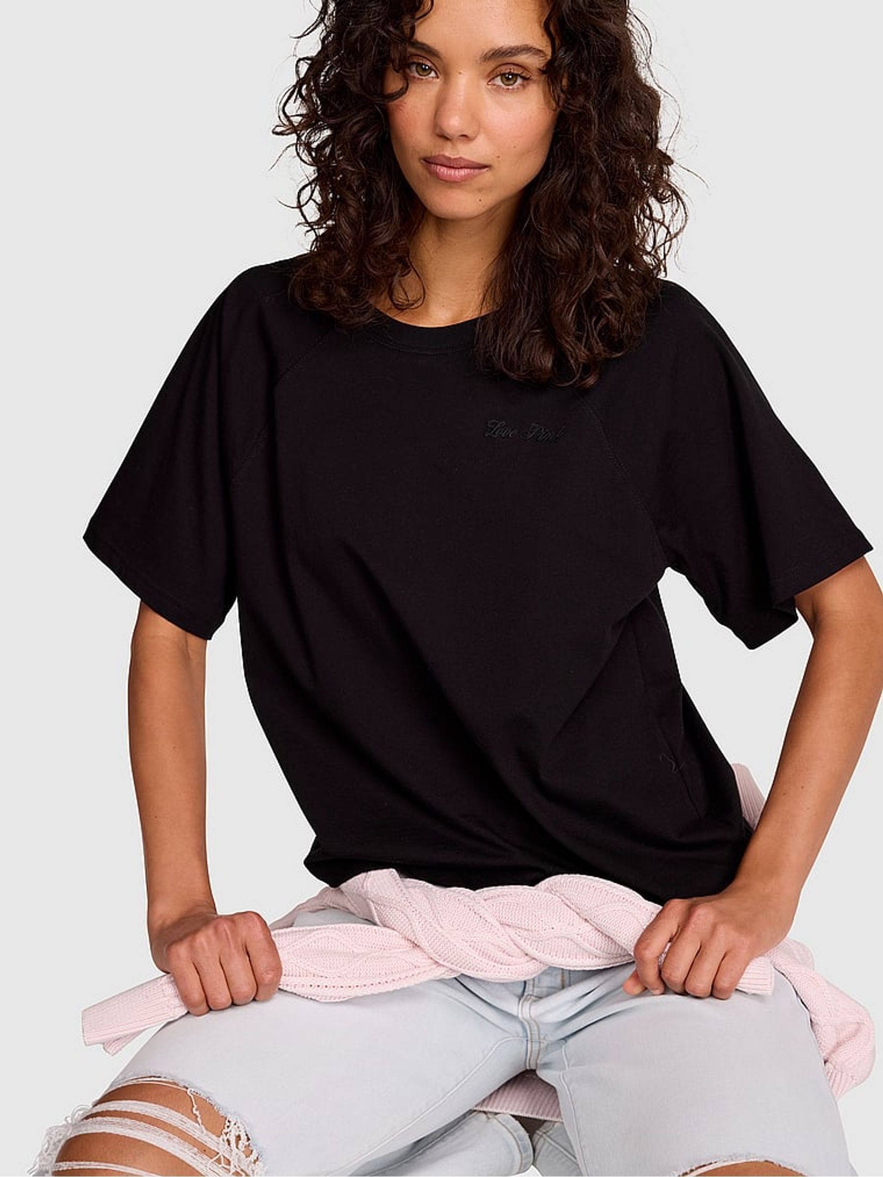 Black Cotton T-Shirt - Image 1 of 2