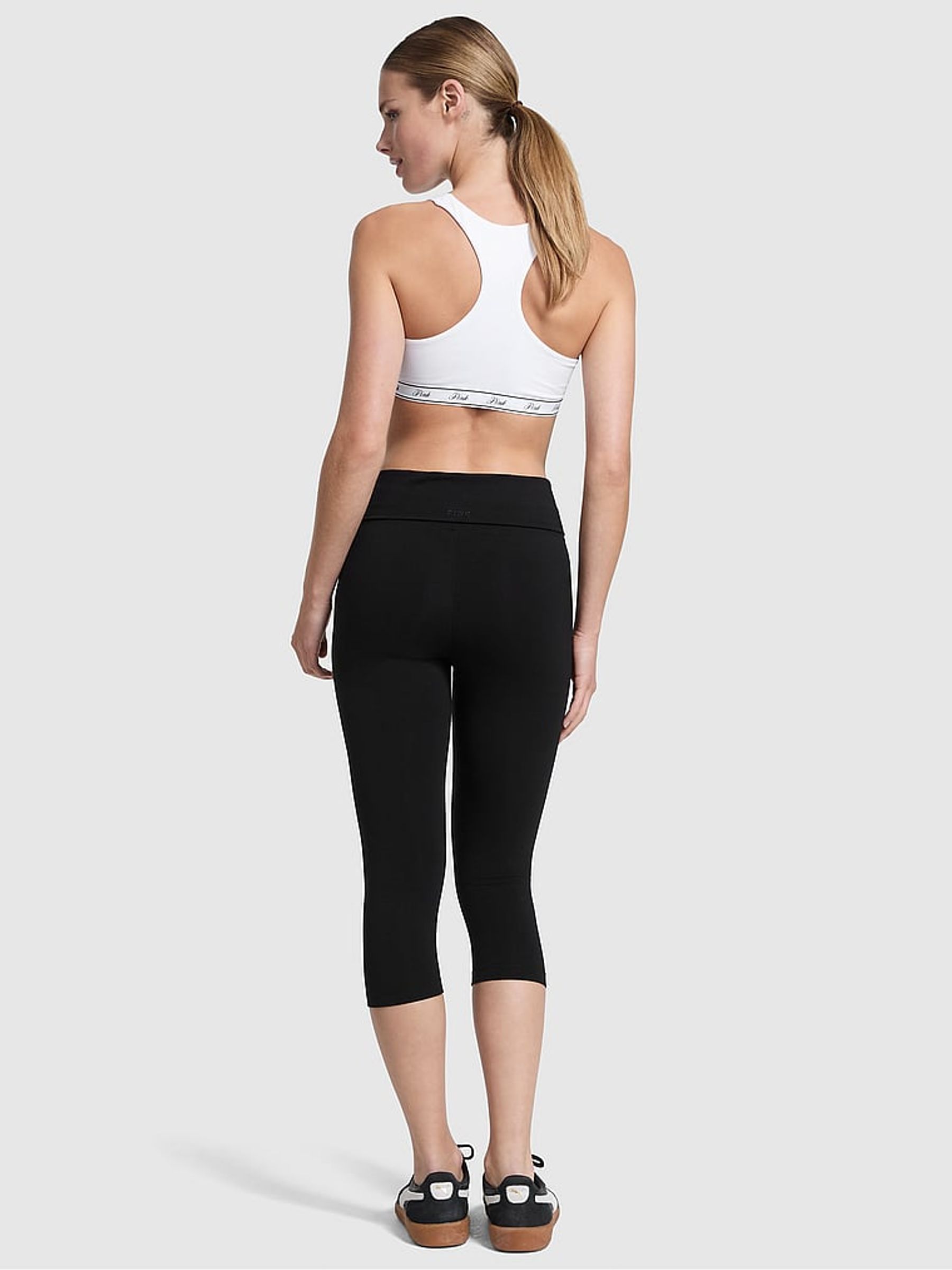 Black Foldover Leggings - Image 2 of 2