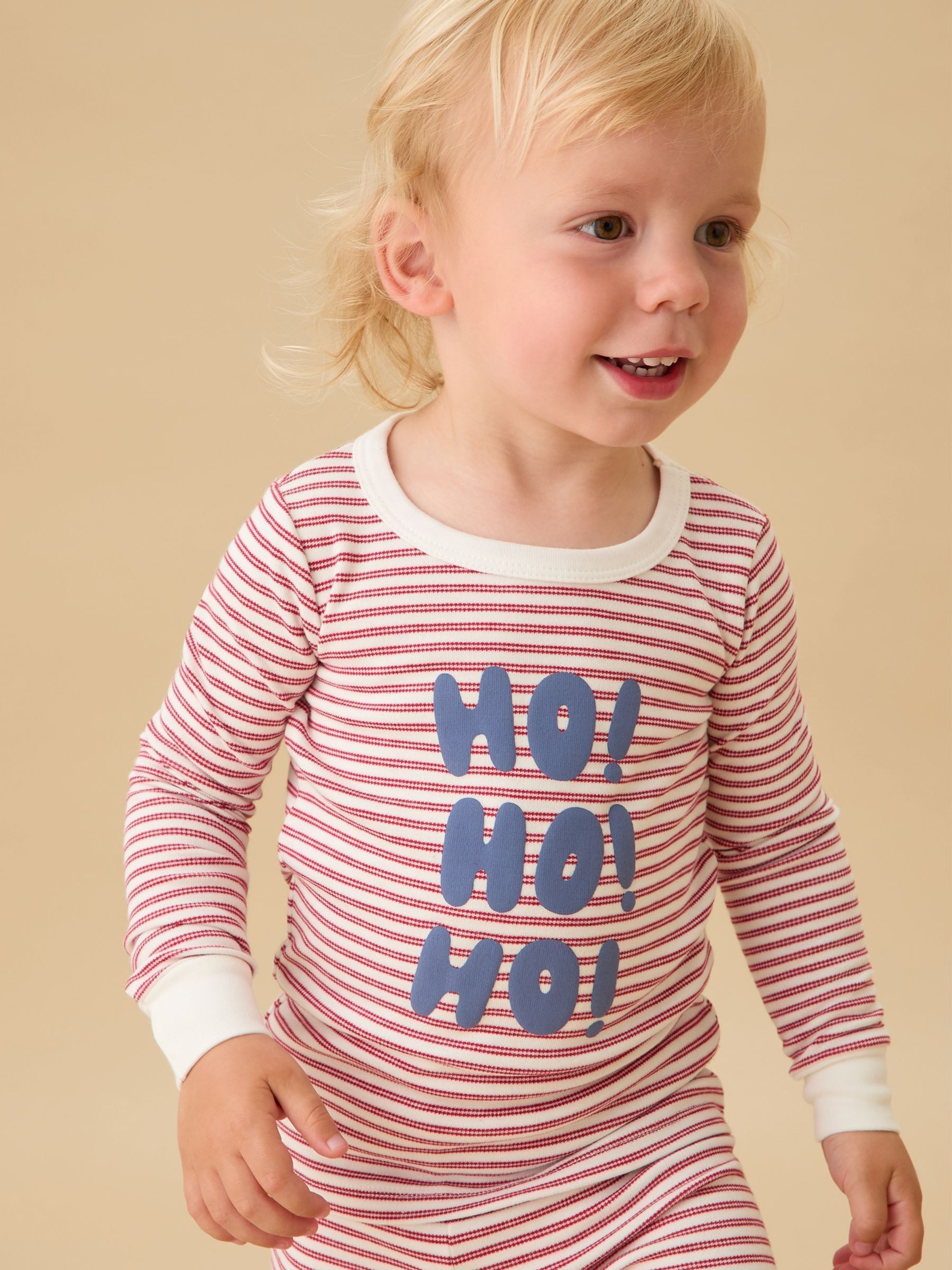 MORI Red/White Stripe Supersoft 2 Piece Pyjama Set - Image 1 of 4