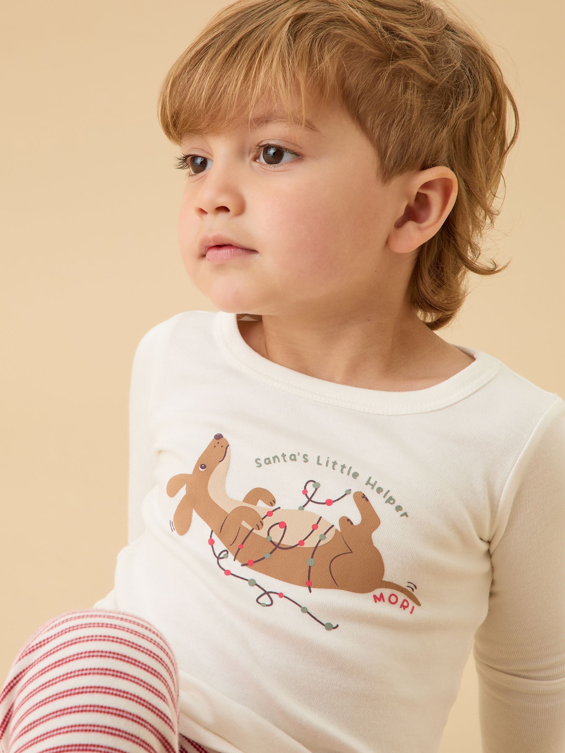 MORI Off White Supersoft 2 Piece Pyjama Set - Image 2 of 4