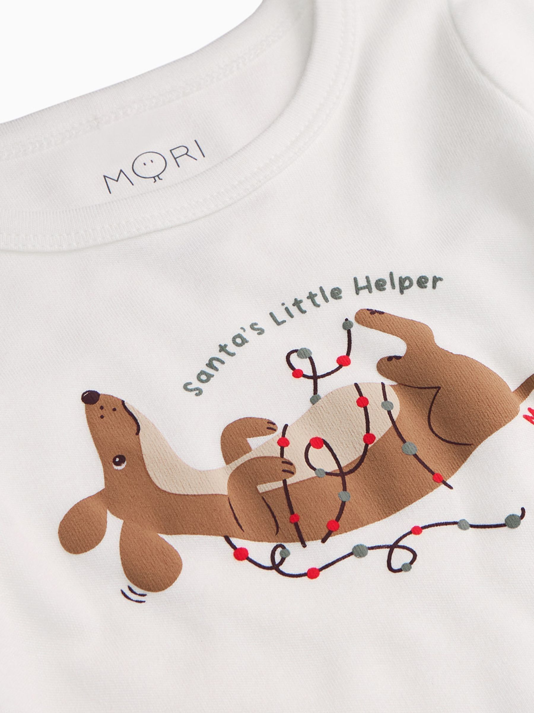 MORI Off White Supersoft 2 Piece Pyjama Set - Image 4 of 4