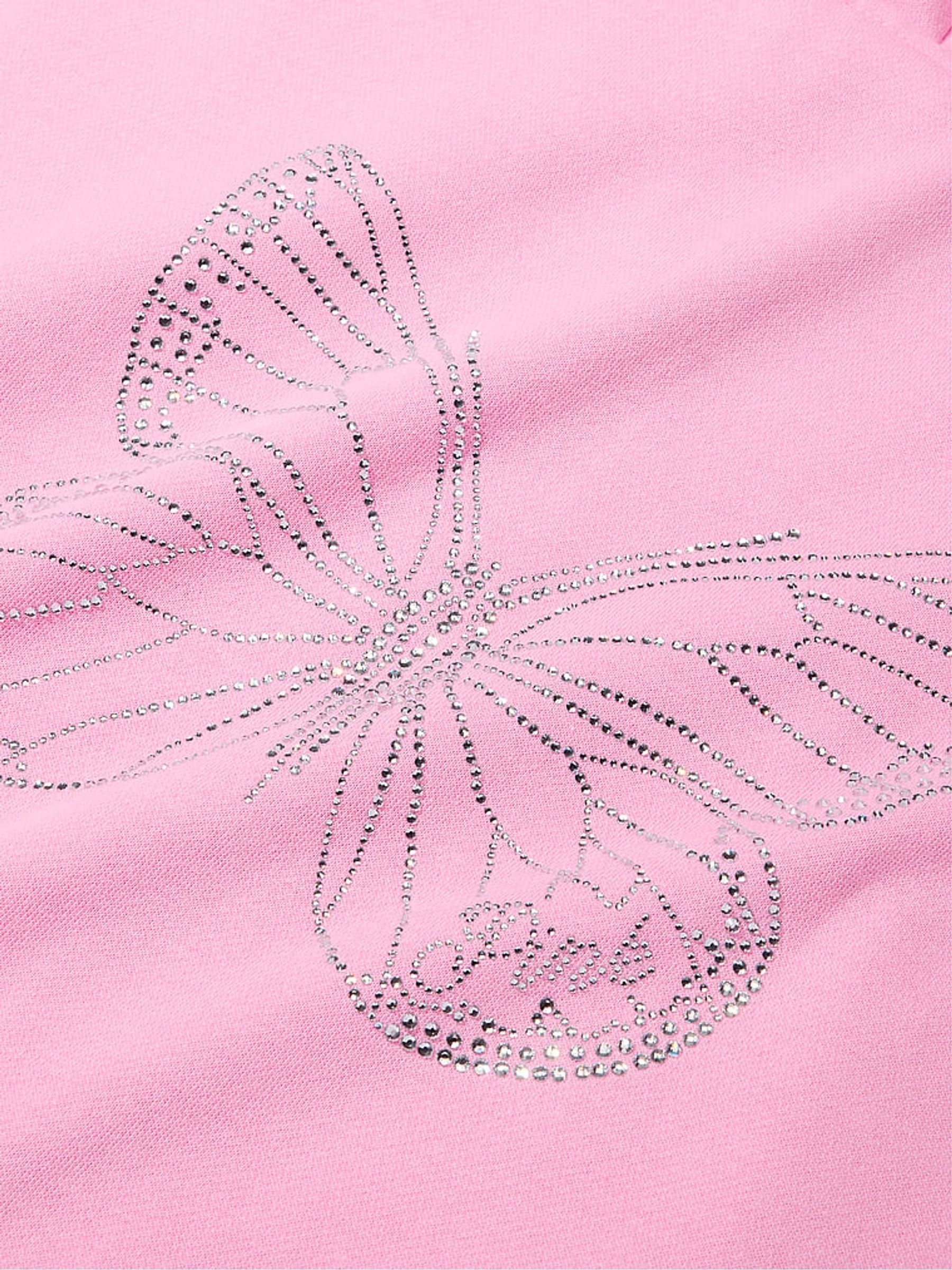 Pink Lollipop Diamante Fleece Zip Up Hoodie - Image 3 of 3