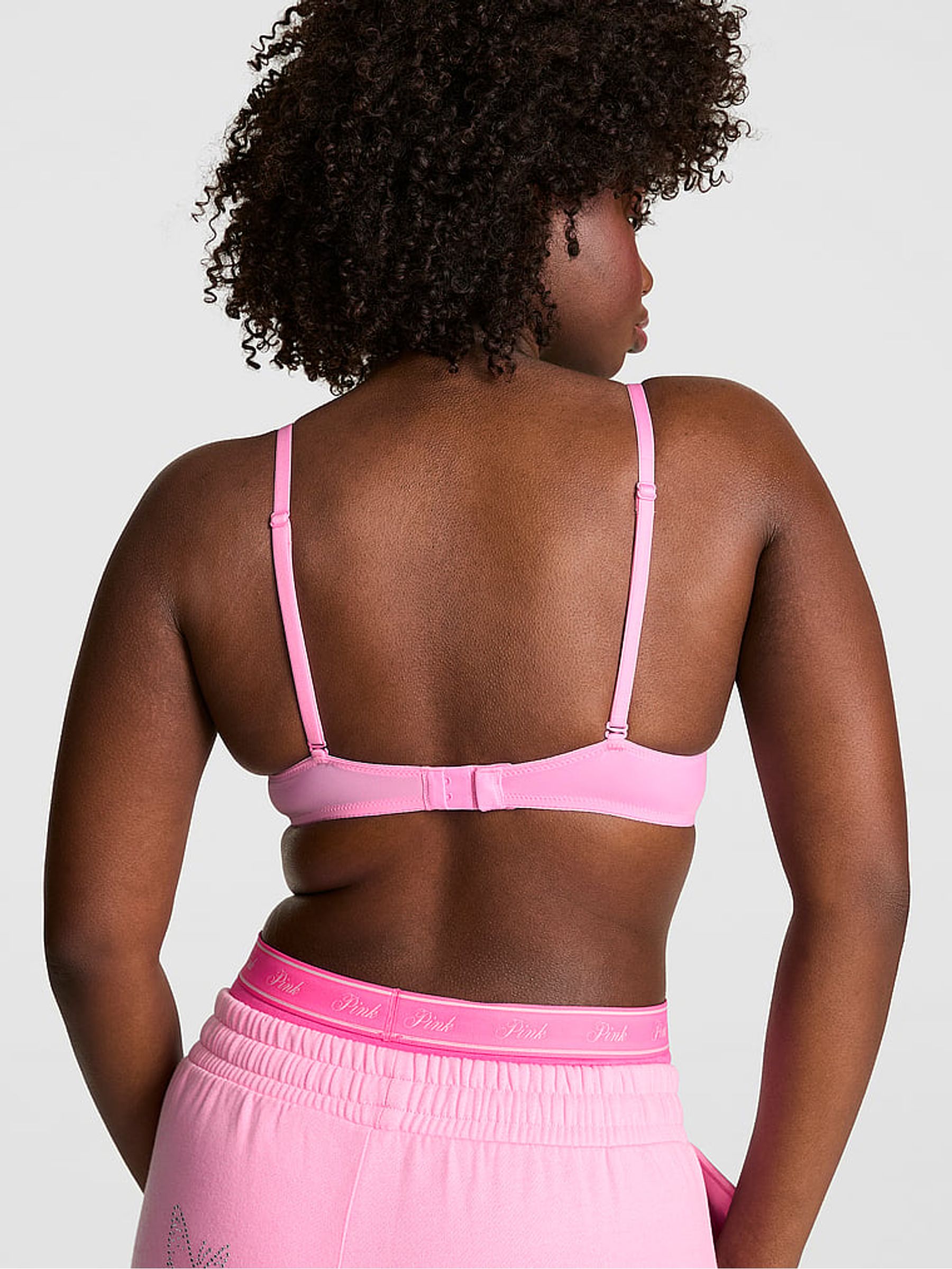 Pink Lollipop Diamante Non Wired Lightly Lined Bra - Image 2 of 4