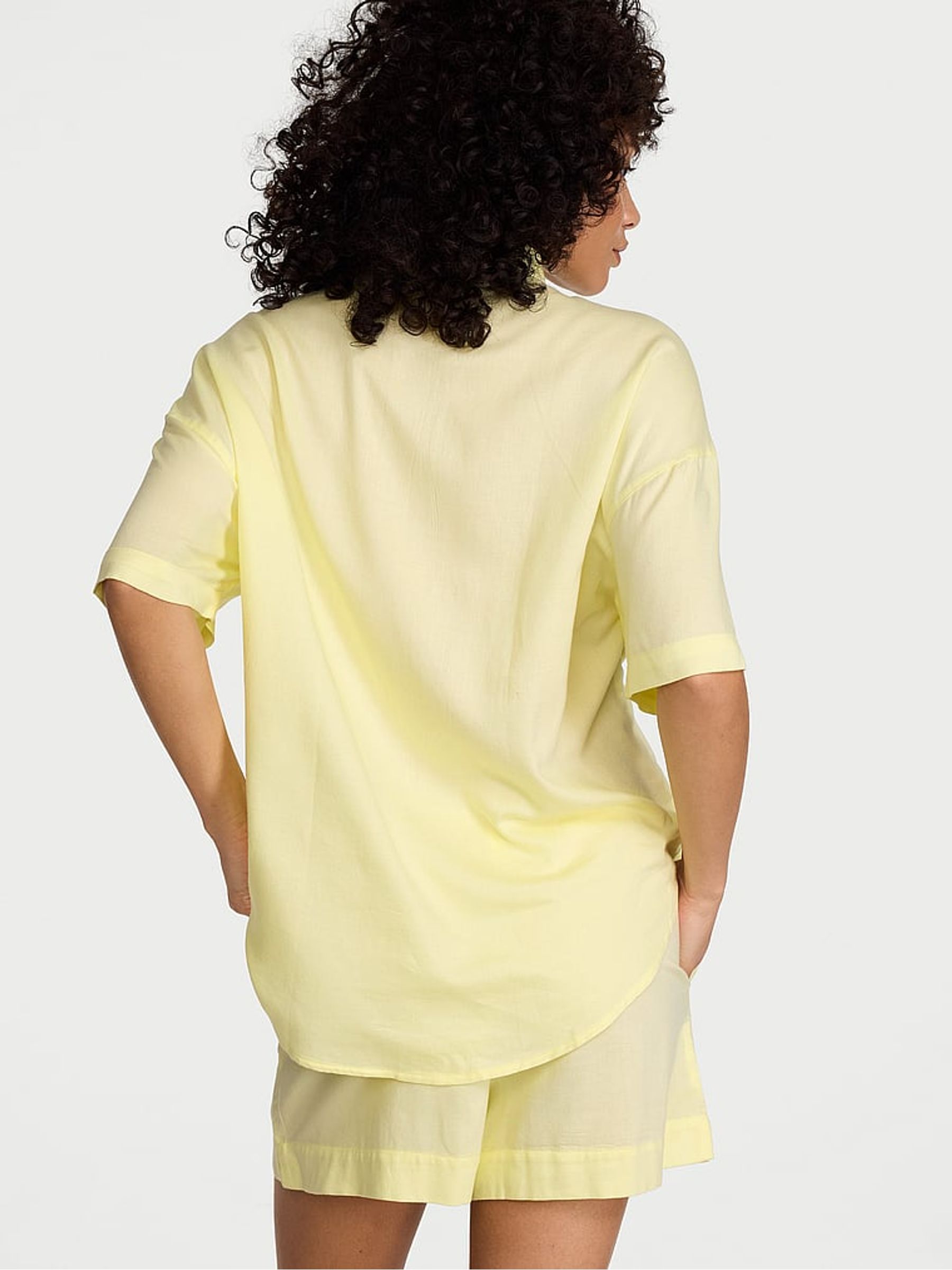 Lemonade Yellow Cotton Modal Short Pyjamas Set - Image 2 of 2