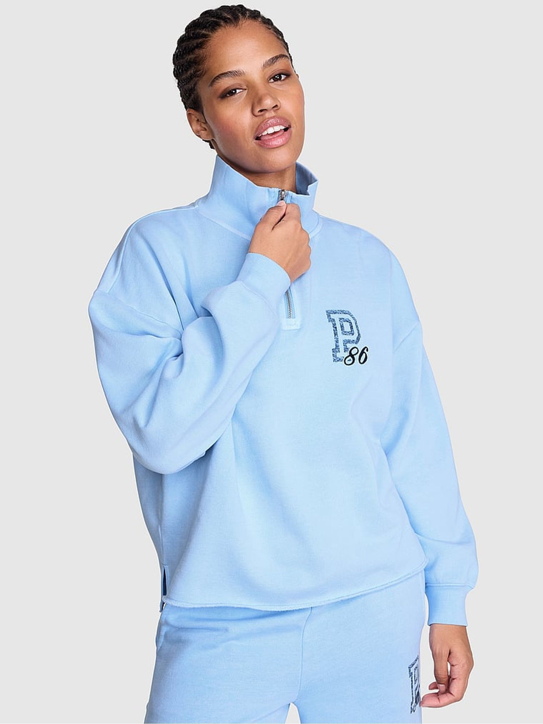 Blue Dancer Half Zip Fleece Sweatshirt - Image 1 of 2