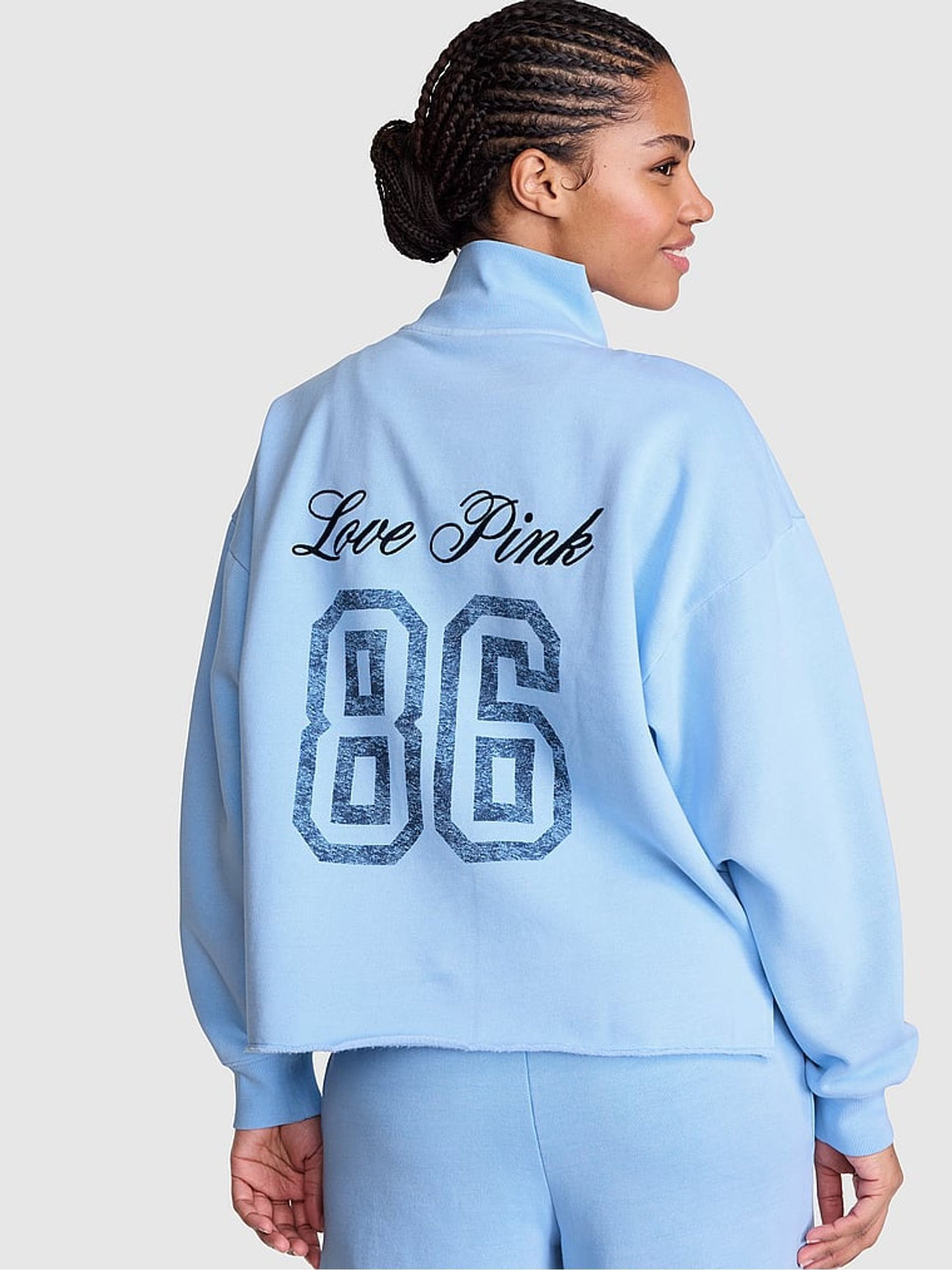 Blue Dancer Half Zip Fleece Sweatshirt - Image 2 of 2 Blue Dancer Half Zip Fleece Sweatshirt - Image 2 of 2