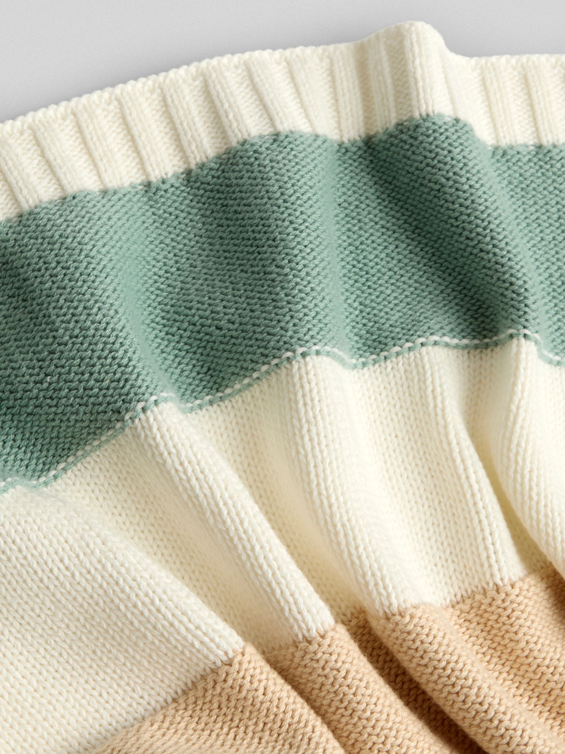 Cream Knitted Blanket - Image 4 of 5