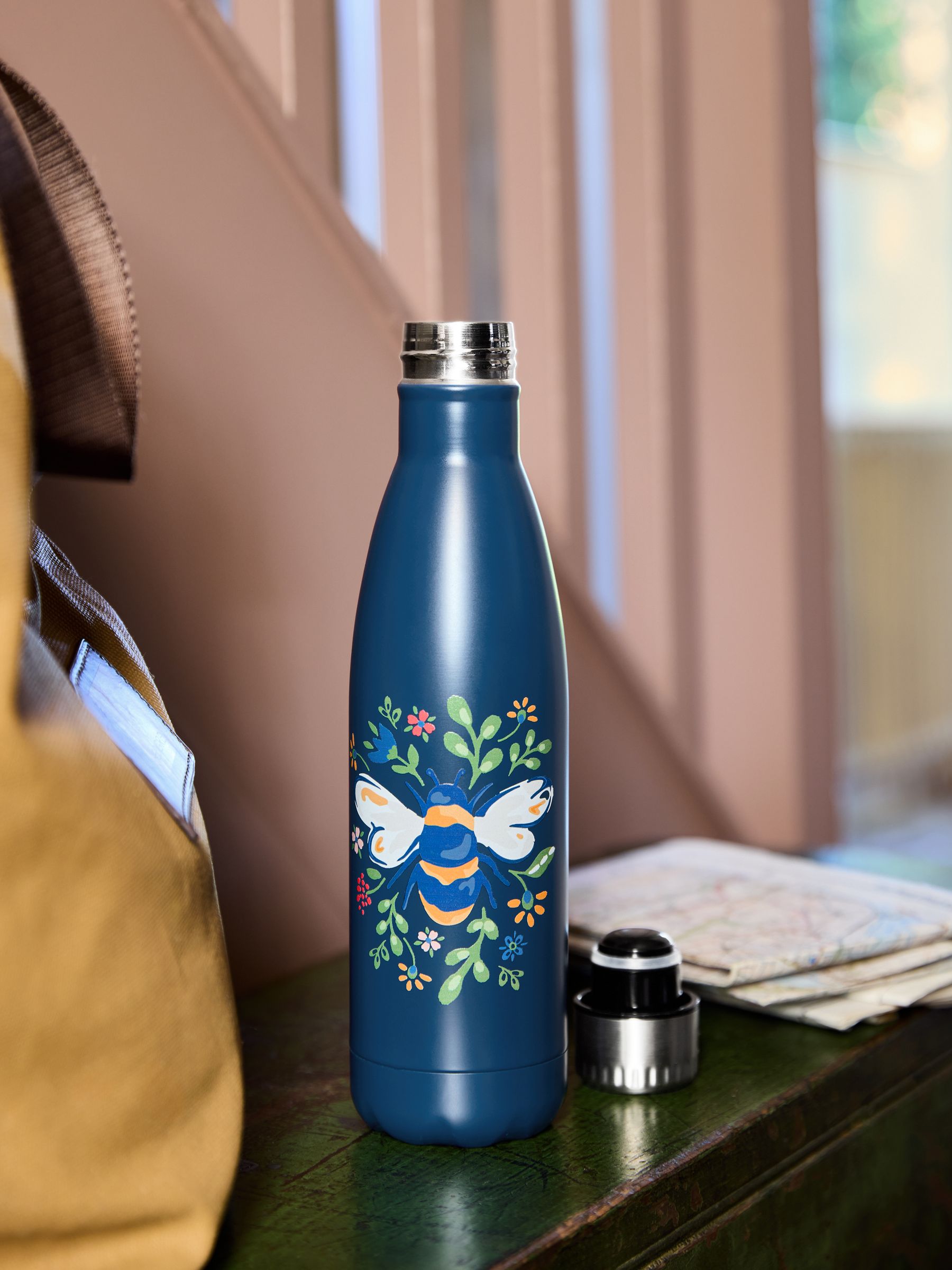 Blue Bee Stainless Steel Water Bottle - Image 2 of 5 Blue Bee Stainless Steel Water Bottle - Image 2 of 5