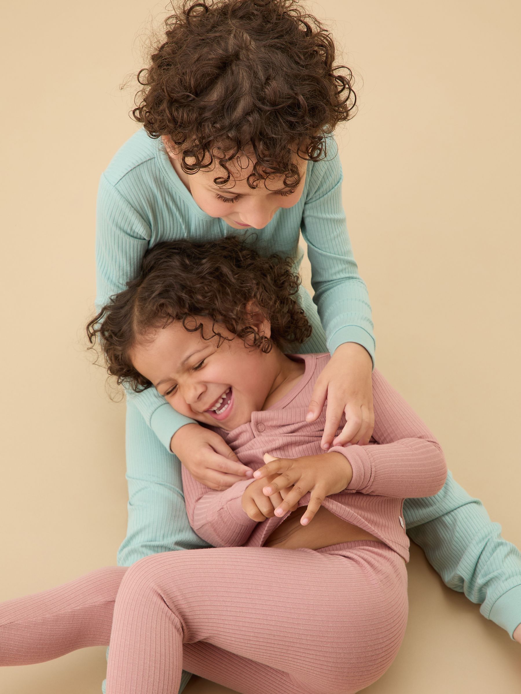 MORI Pink Ribbed Pyjamas Set - Image 2 of 5