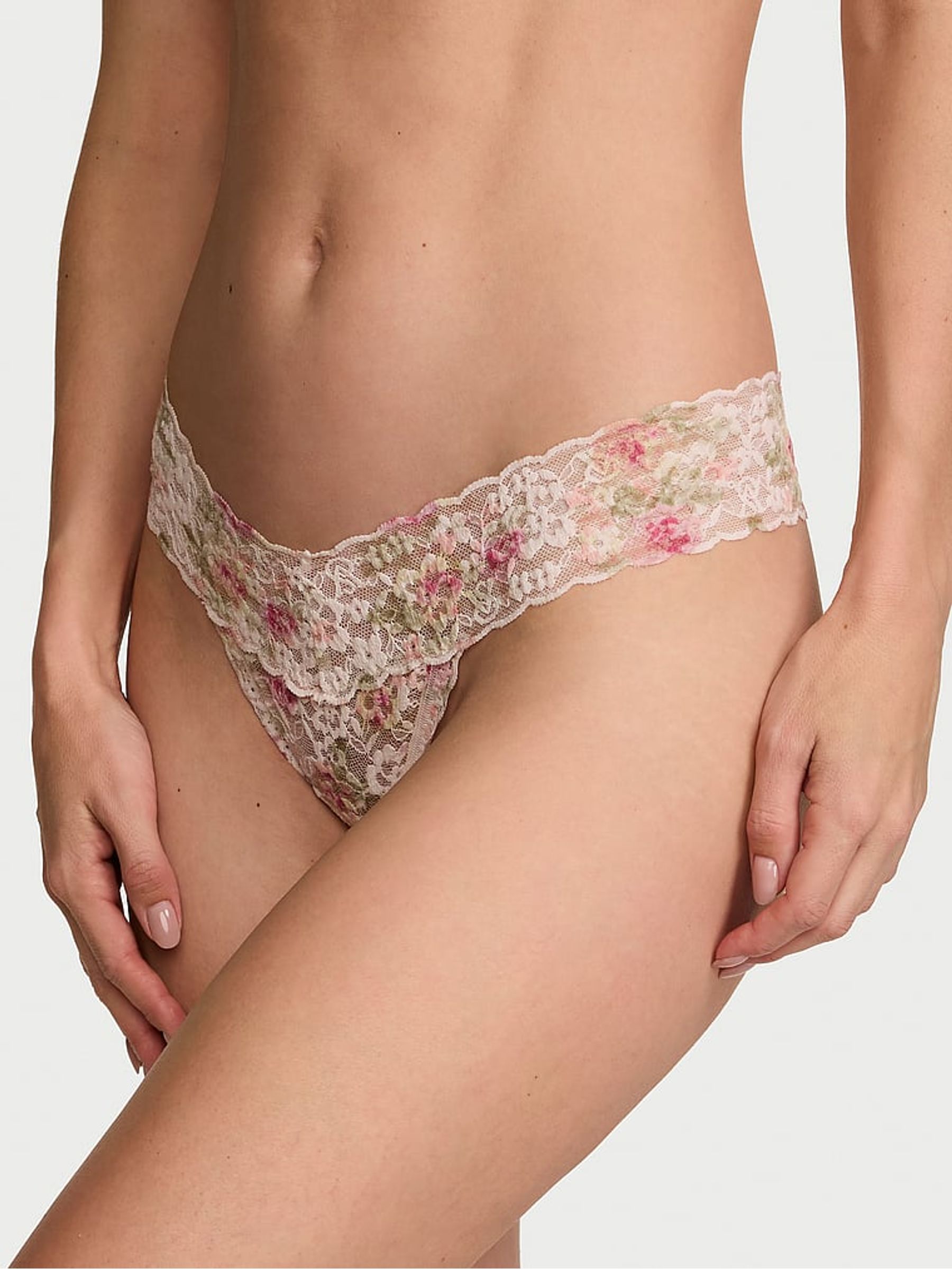 Coconut White Floral Thong Knickers - Image 1 of 2 Coconut White Floral Thong Knickers - Image 1 of 2