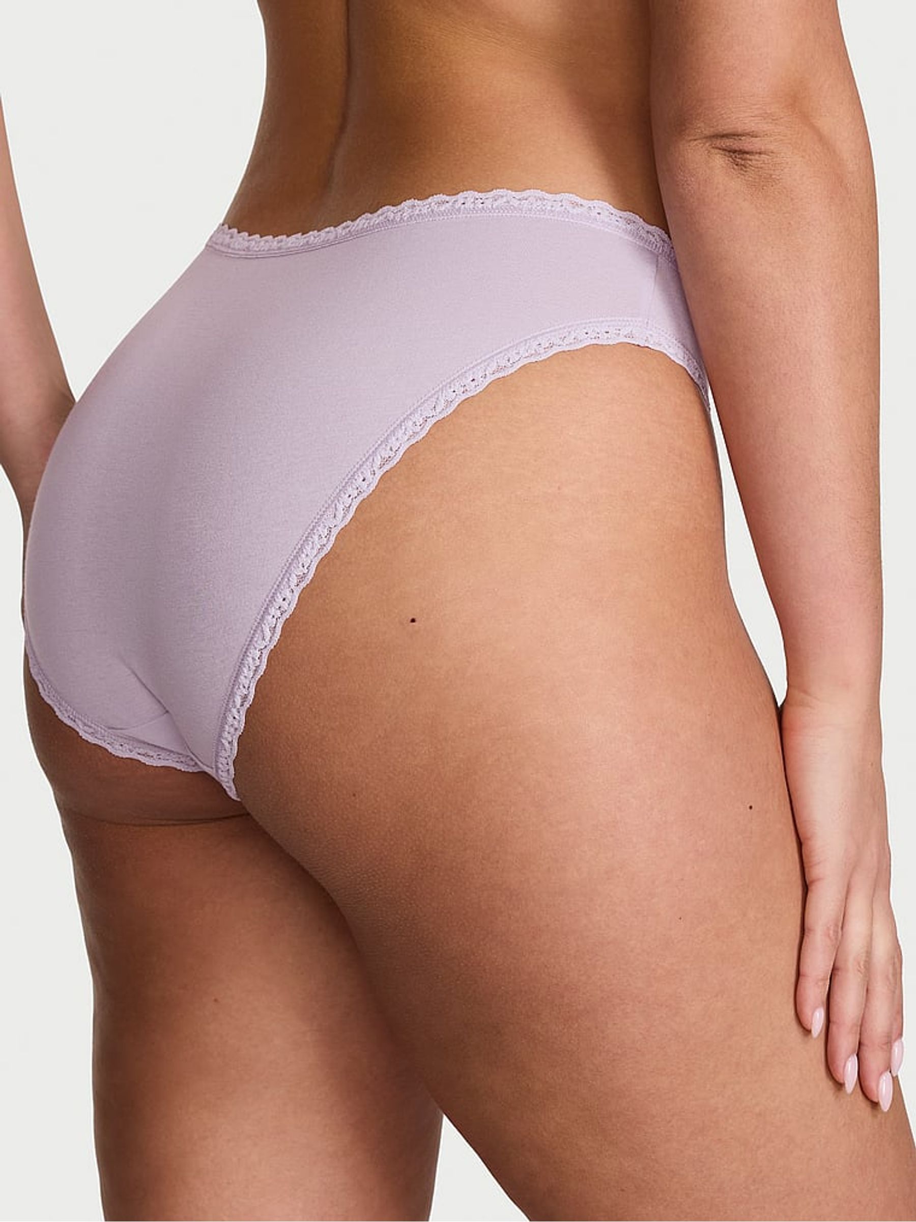 Crystal Lilac Purple Bikini Trim Knickers - Image 2 of 2