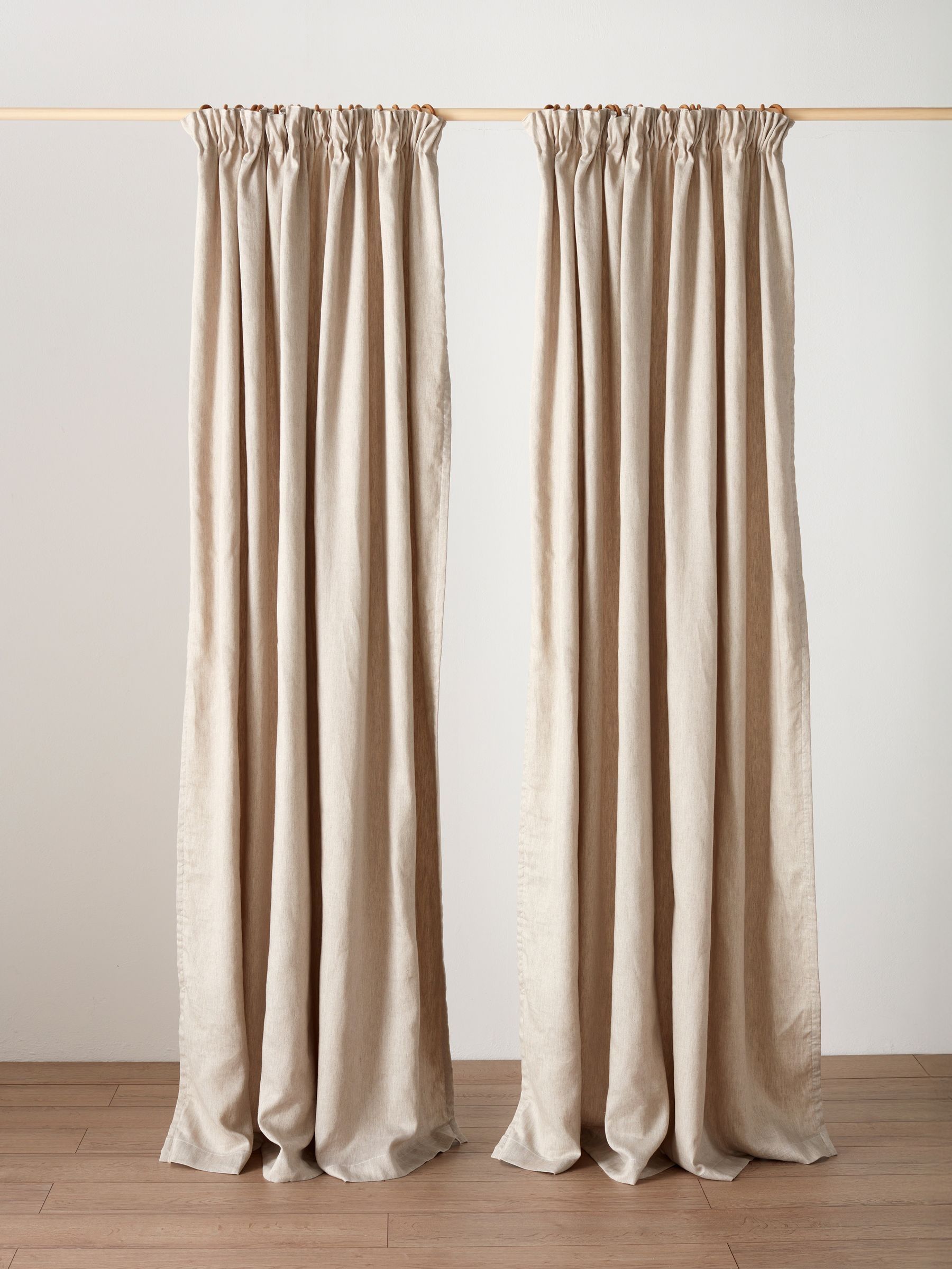 Secret Linen Store Natural Twill Cotton/Linen Blackout Curtains - Image 1 of 4