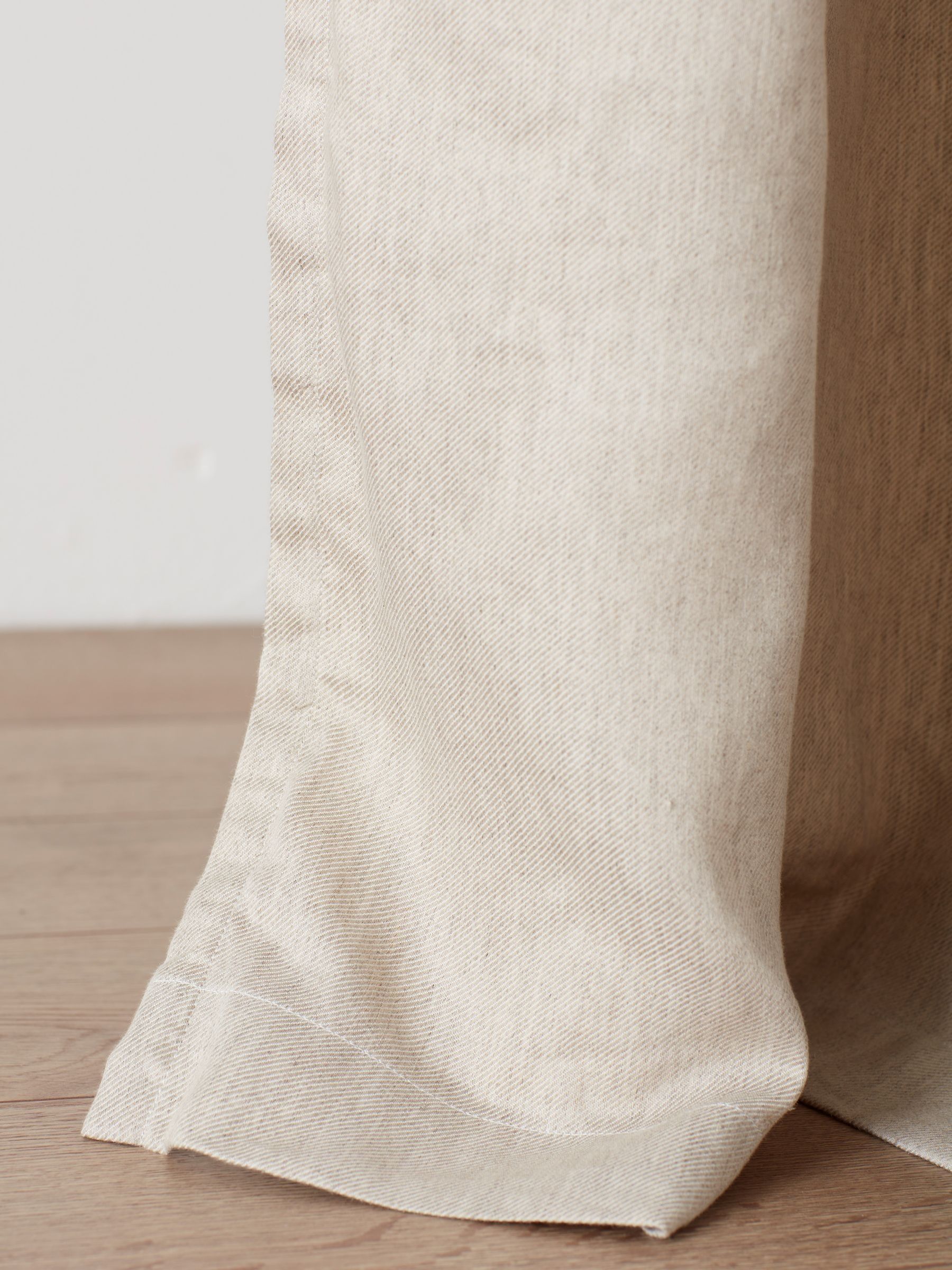 Secret Linen Store Natural Twill Cotton/Linen Blackout Curtains - Image 3 of 4