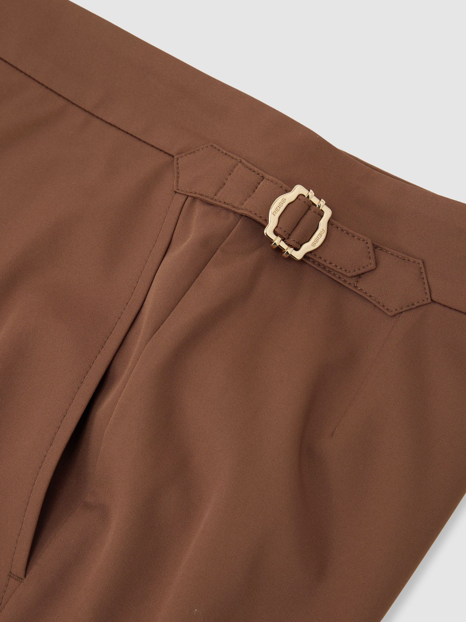 Side-Adjuster Swim Shorts in Mahogany Brown - image 4