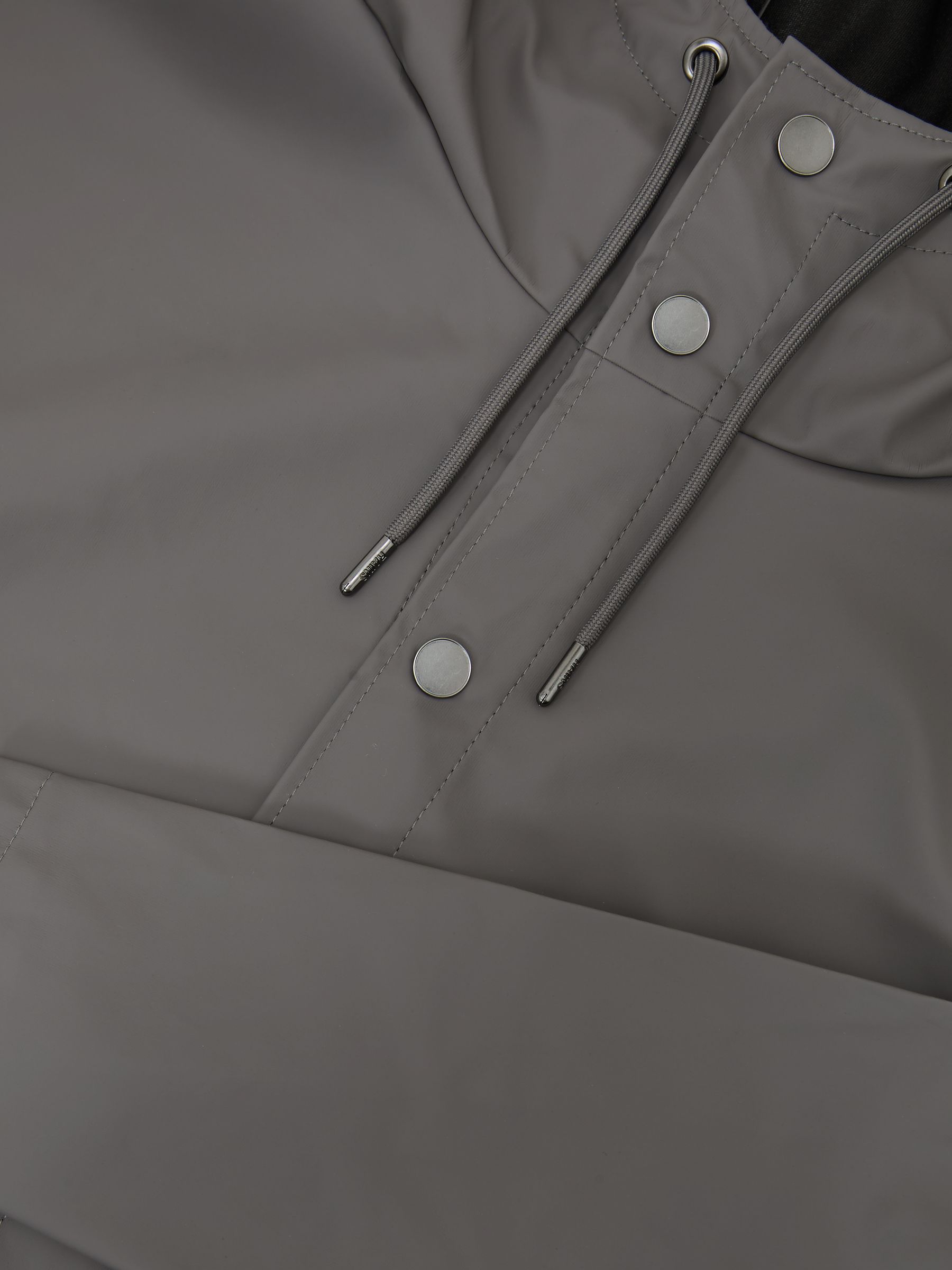 Rains Waterproof Long Rain Jacket in Grey - Image 2 of 2