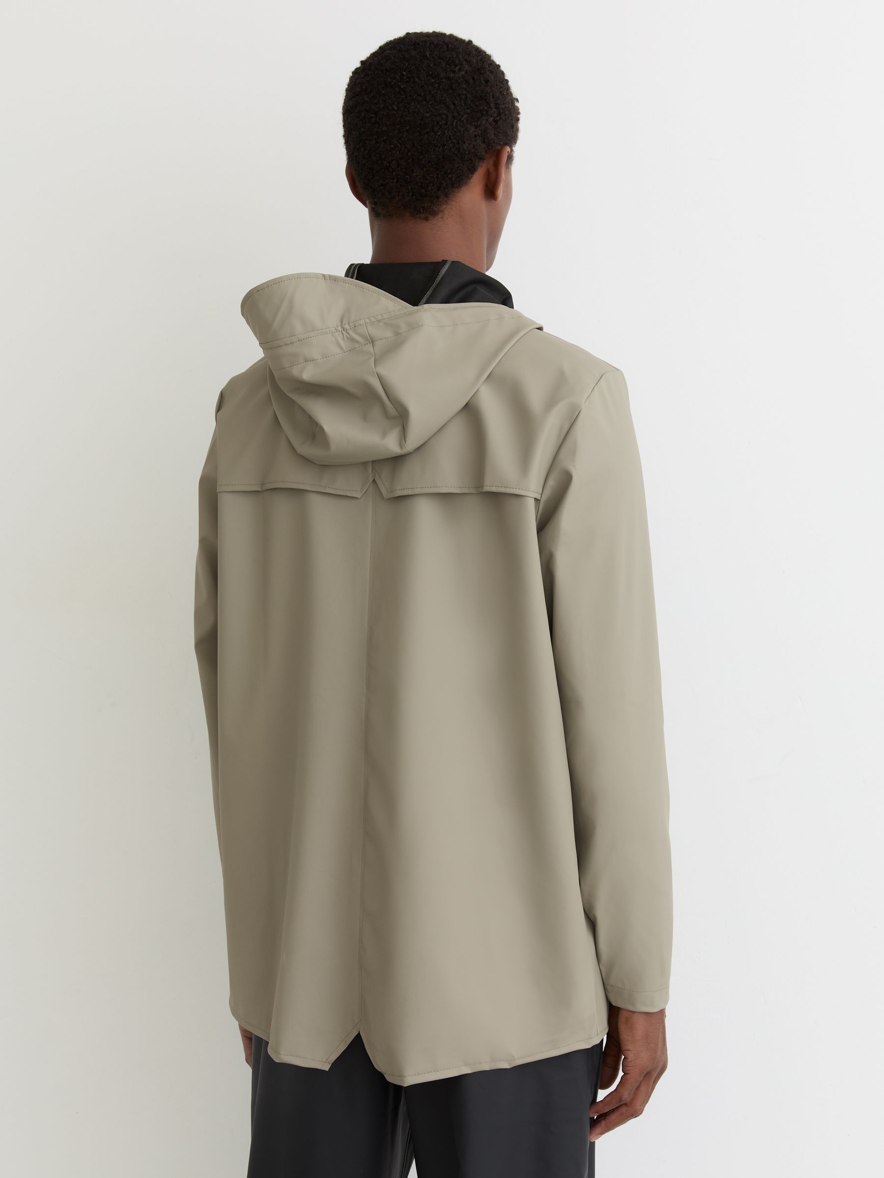 Rains Waterproof Hooded Rain Jacket in Drift - Image 4 of 5