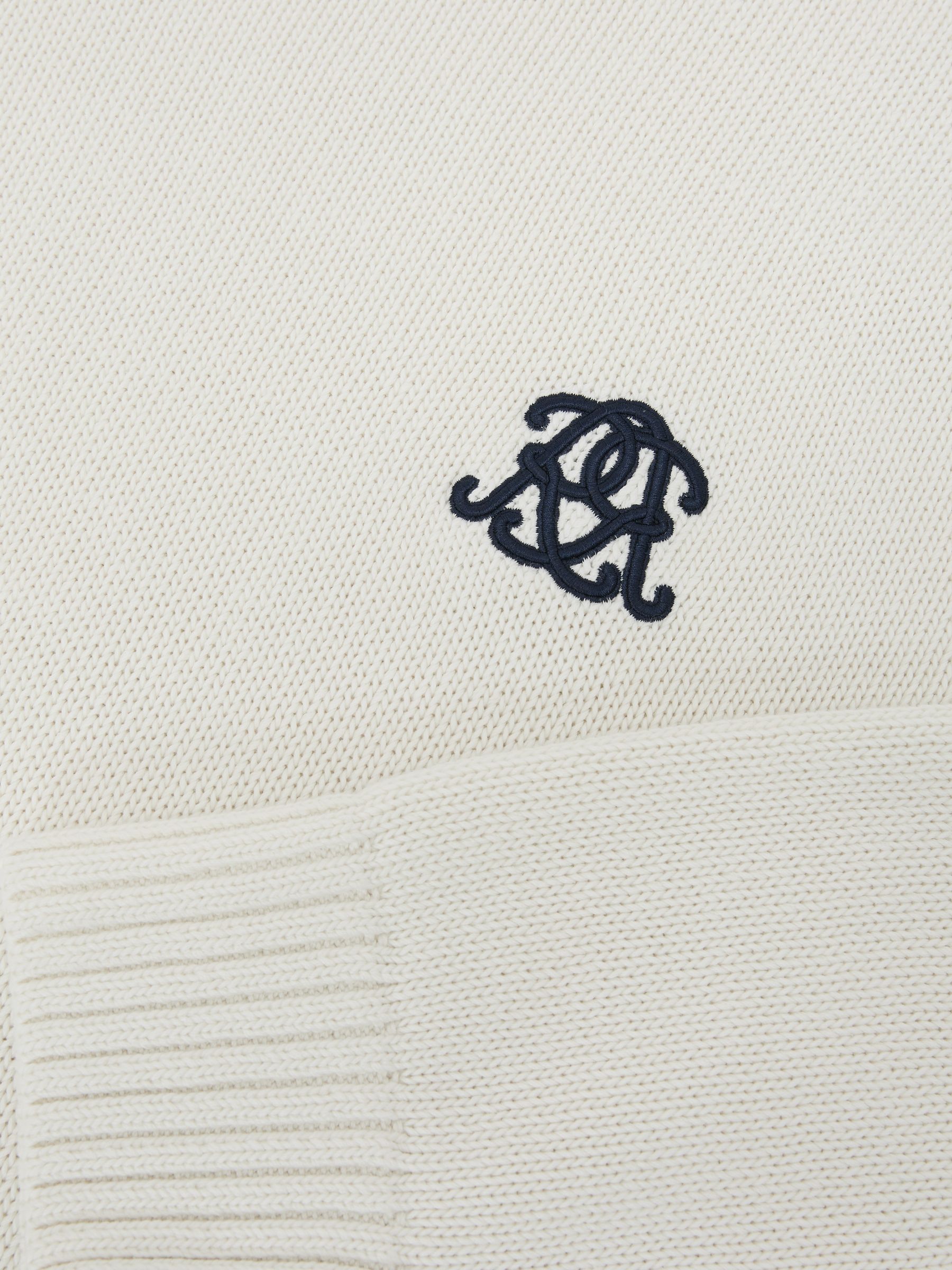 Monogram-Embroidered Relaxed Jumper in Off White - image 3