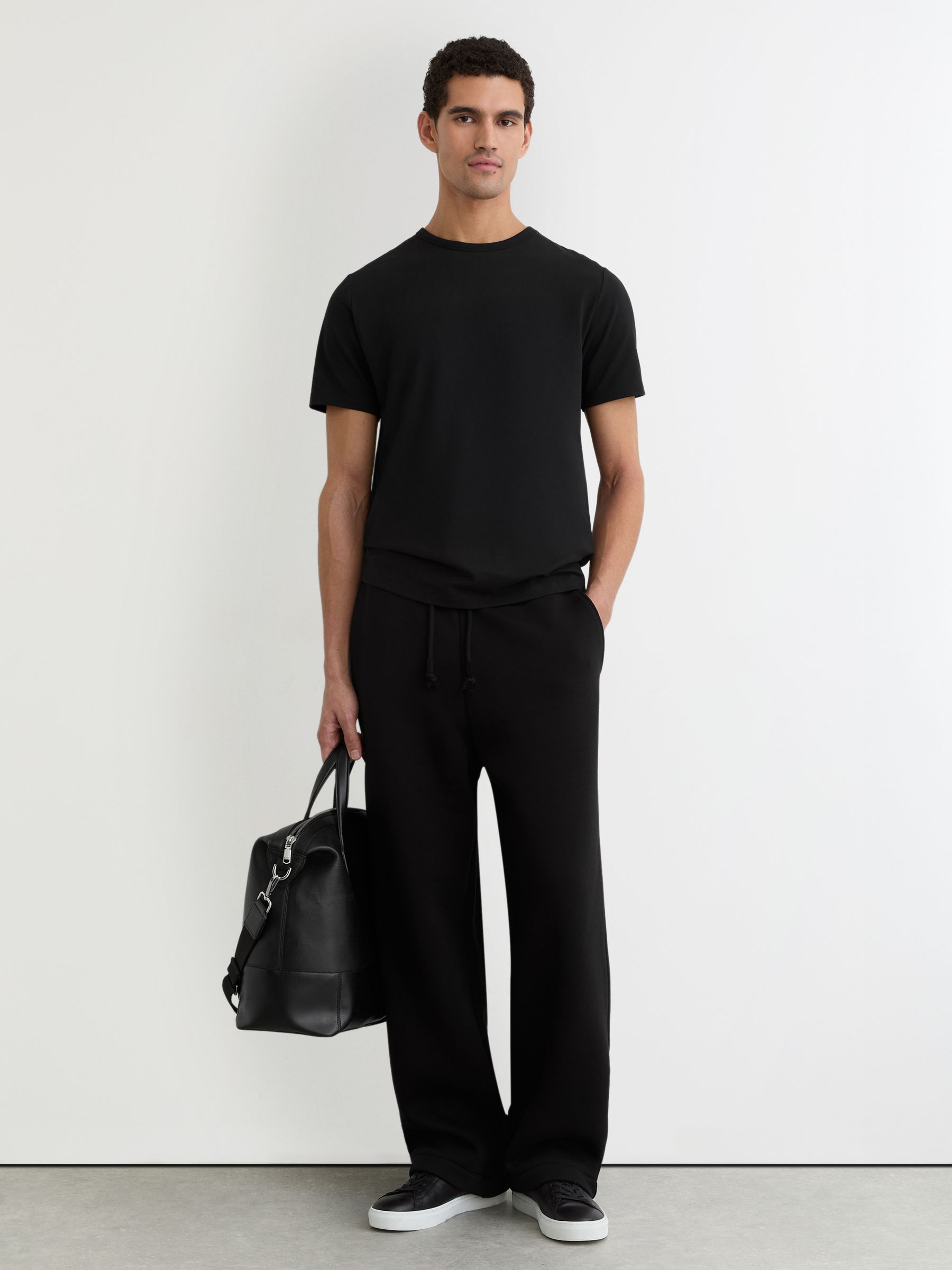 Stretch-Cotton Crew-Neck T-Shirt in Black - image 2